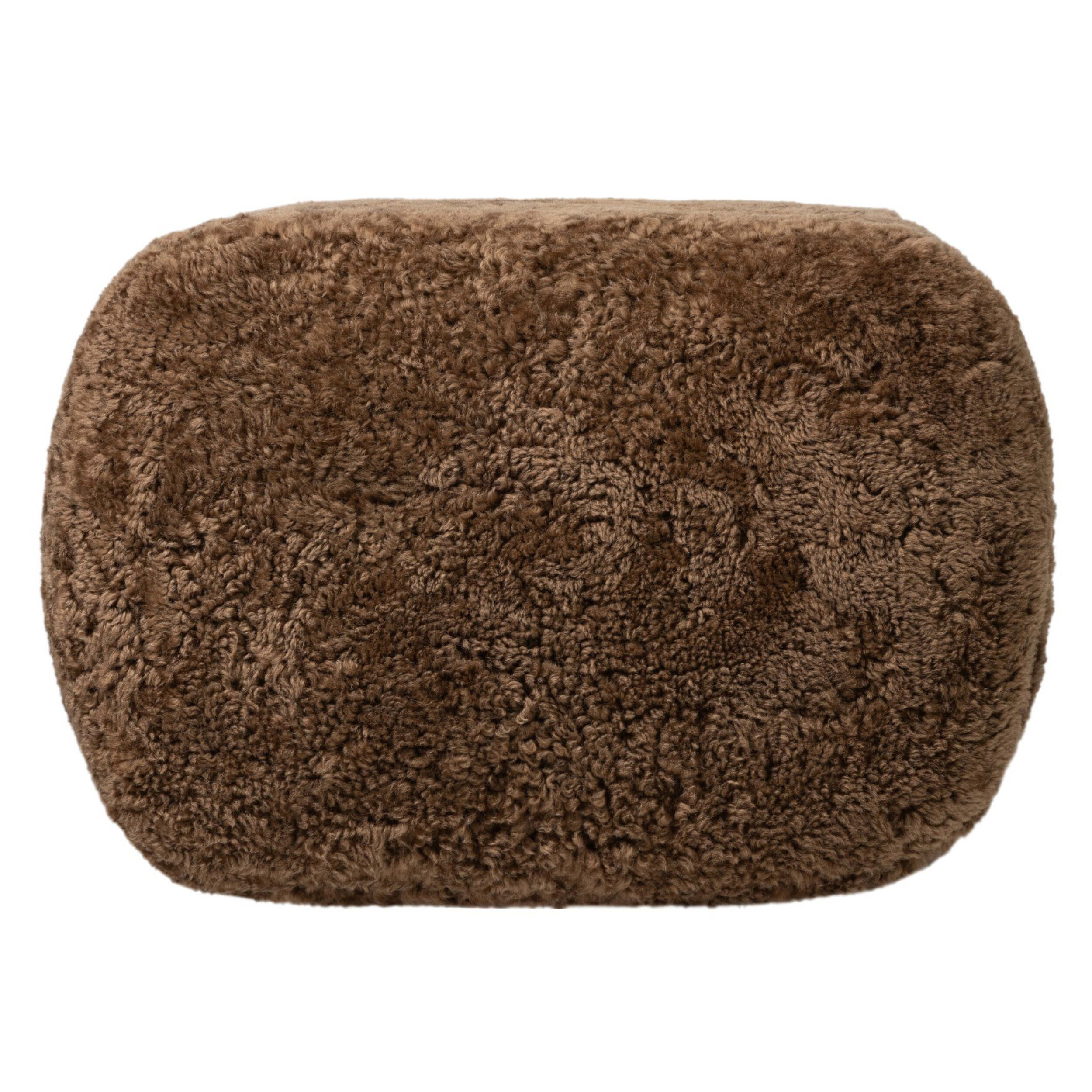 Bilbury Oval Ottoman, Amber Shearling by Four Hands - Image 4