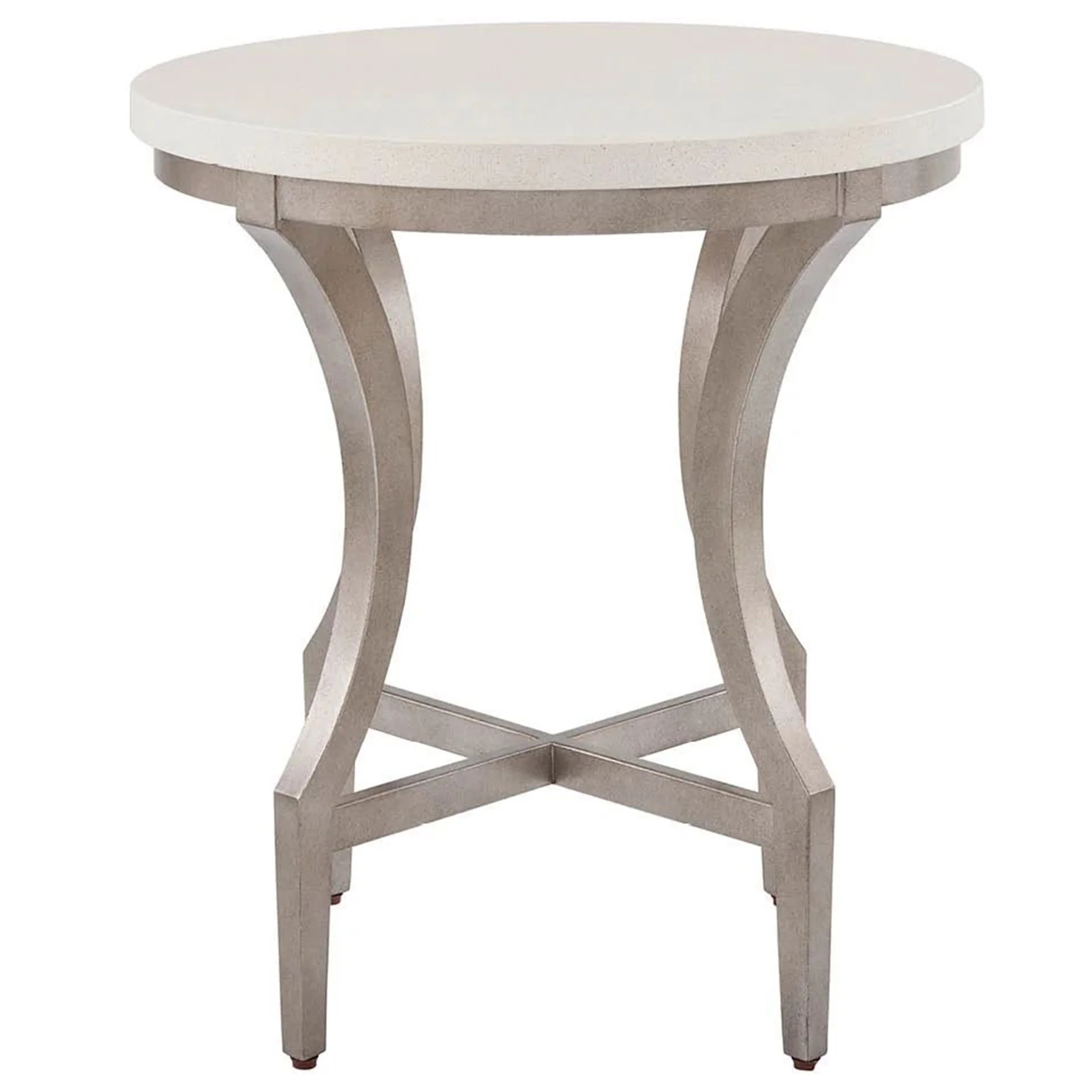 Birchaven Round End Table, White Quartz - Image 2