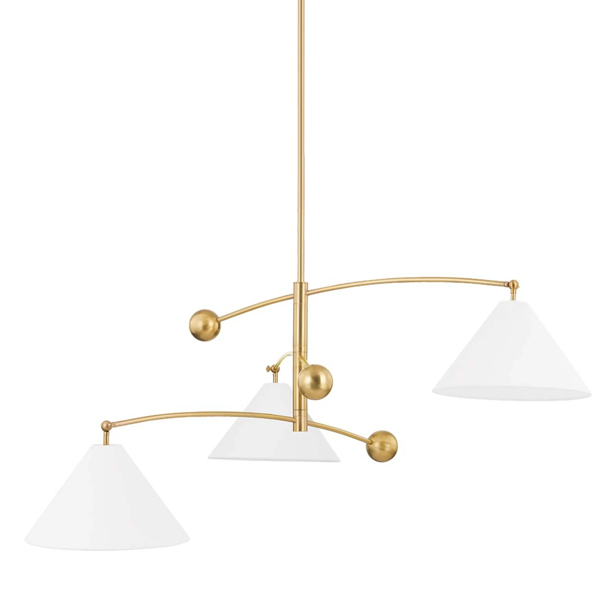 Birdie Chandelier, Aged Brass