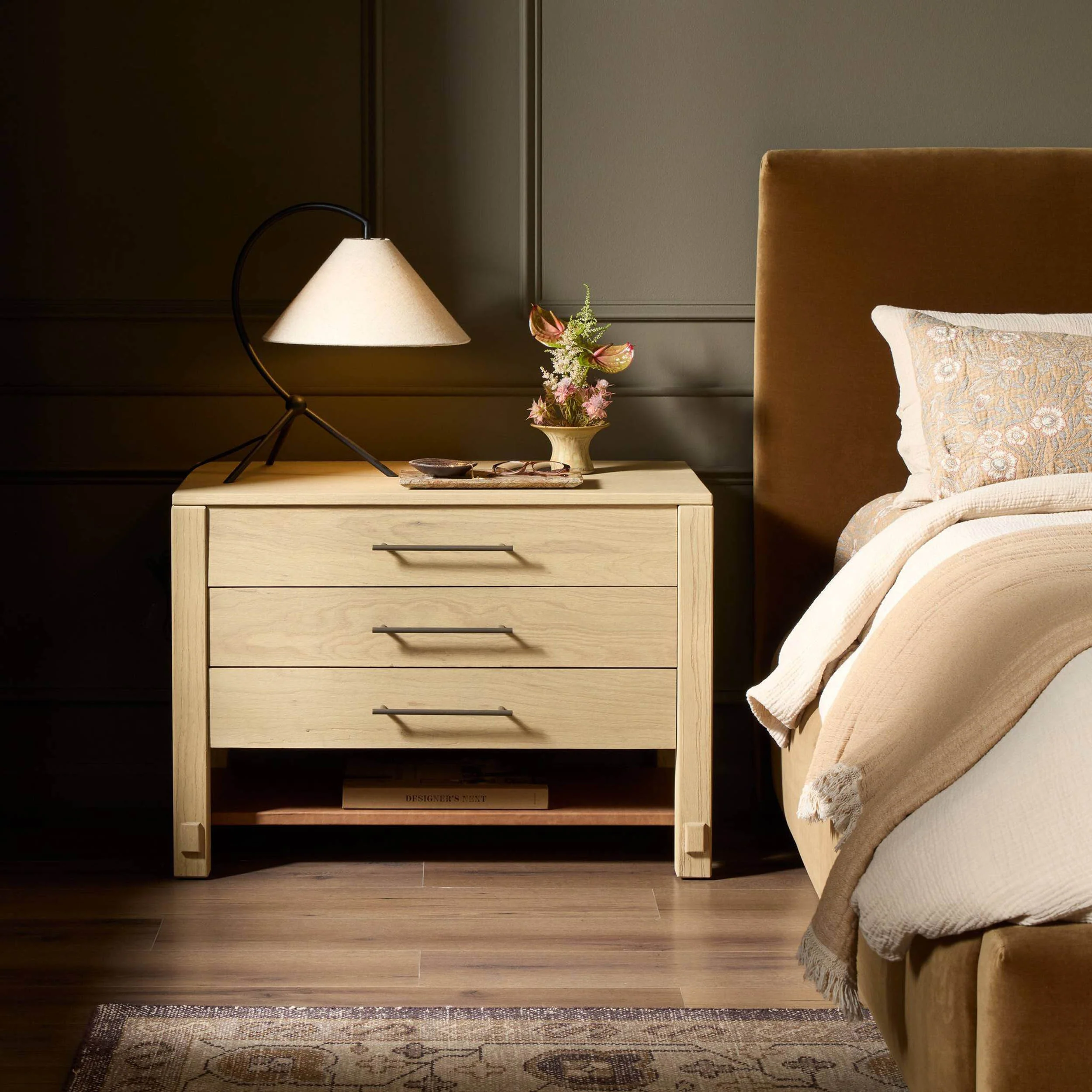 Blake Large Nightstand, Washed Ash by Four Hands - Image 6