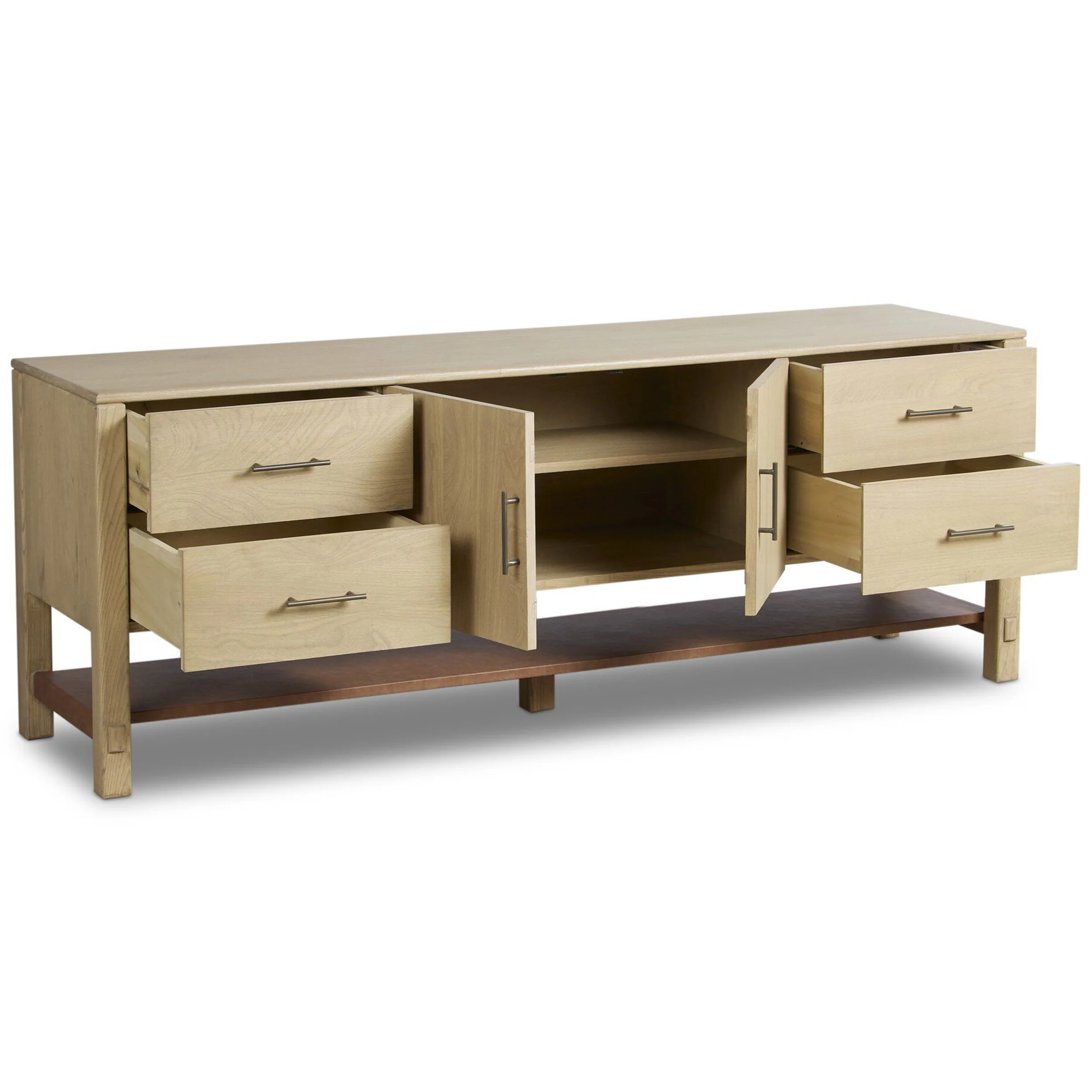 Blake Media Console, Washed Ash by Four Hands - Image 4