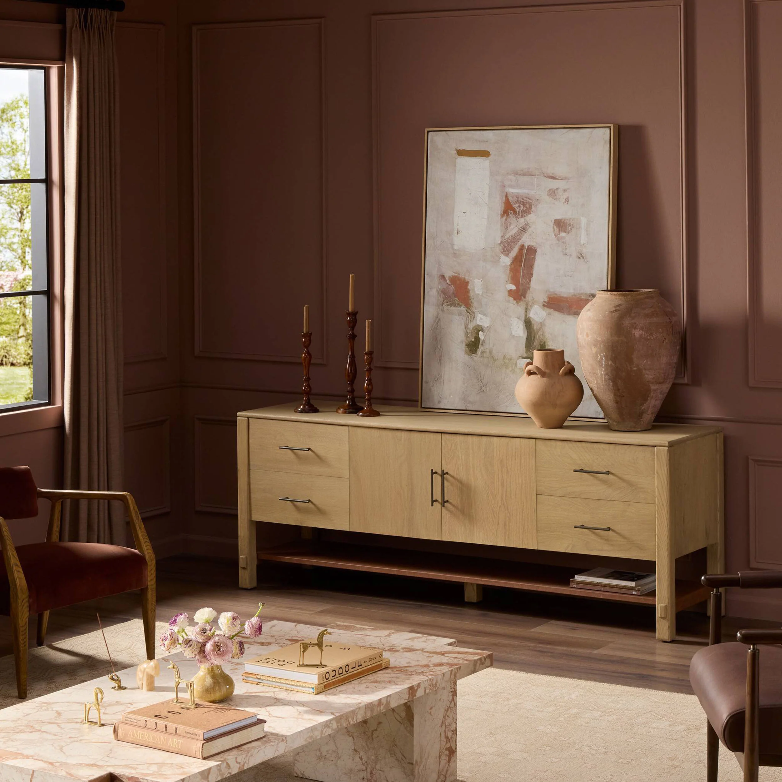 Blake Media Console, Washed Ash by Four Hands - Image 7
