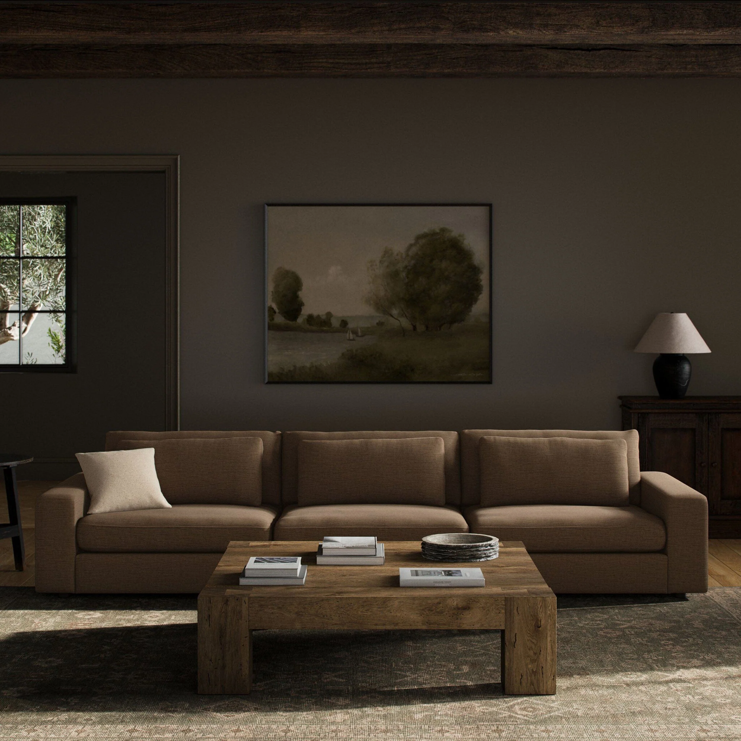 Bloor 3 Piece Sofa, Nomad Mushroom by Four Hands - Image 2