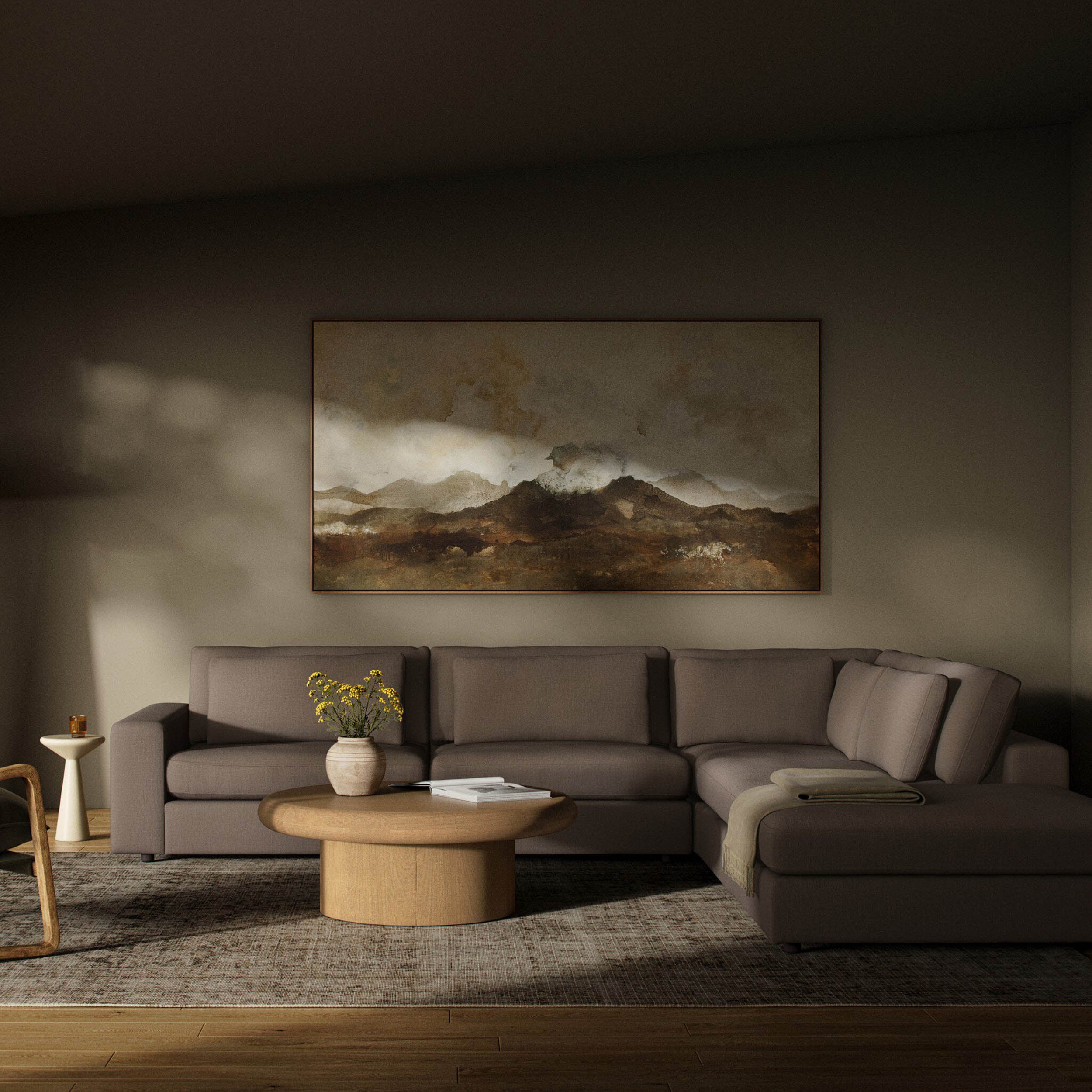 Bloor 4 Piece Sectional w/ Ottoman, Savoy Coffee by Four Hands - Image 2