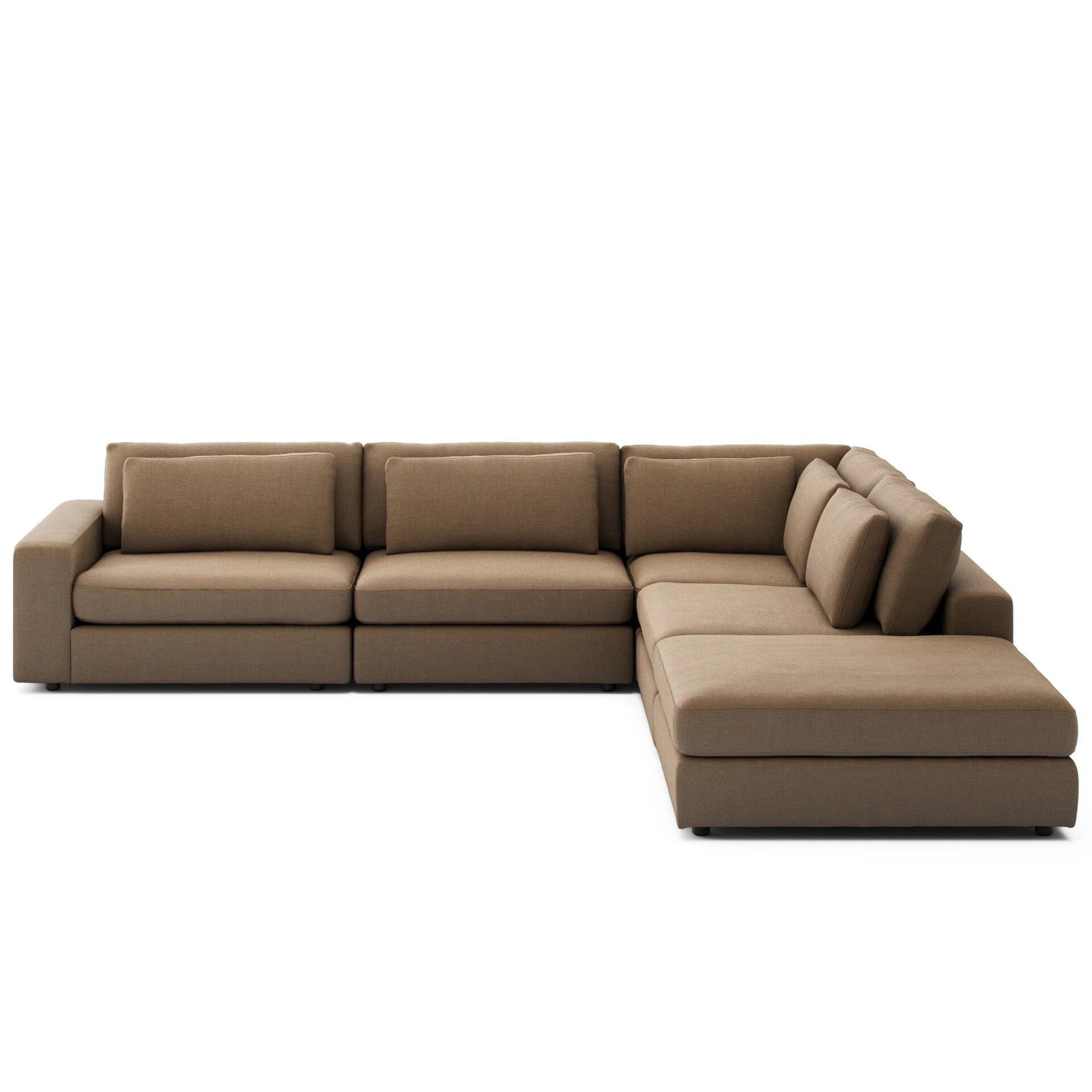 Bloor 4 Piece Sectional w/ Ottoman, Savoy Ochre by Four Hands