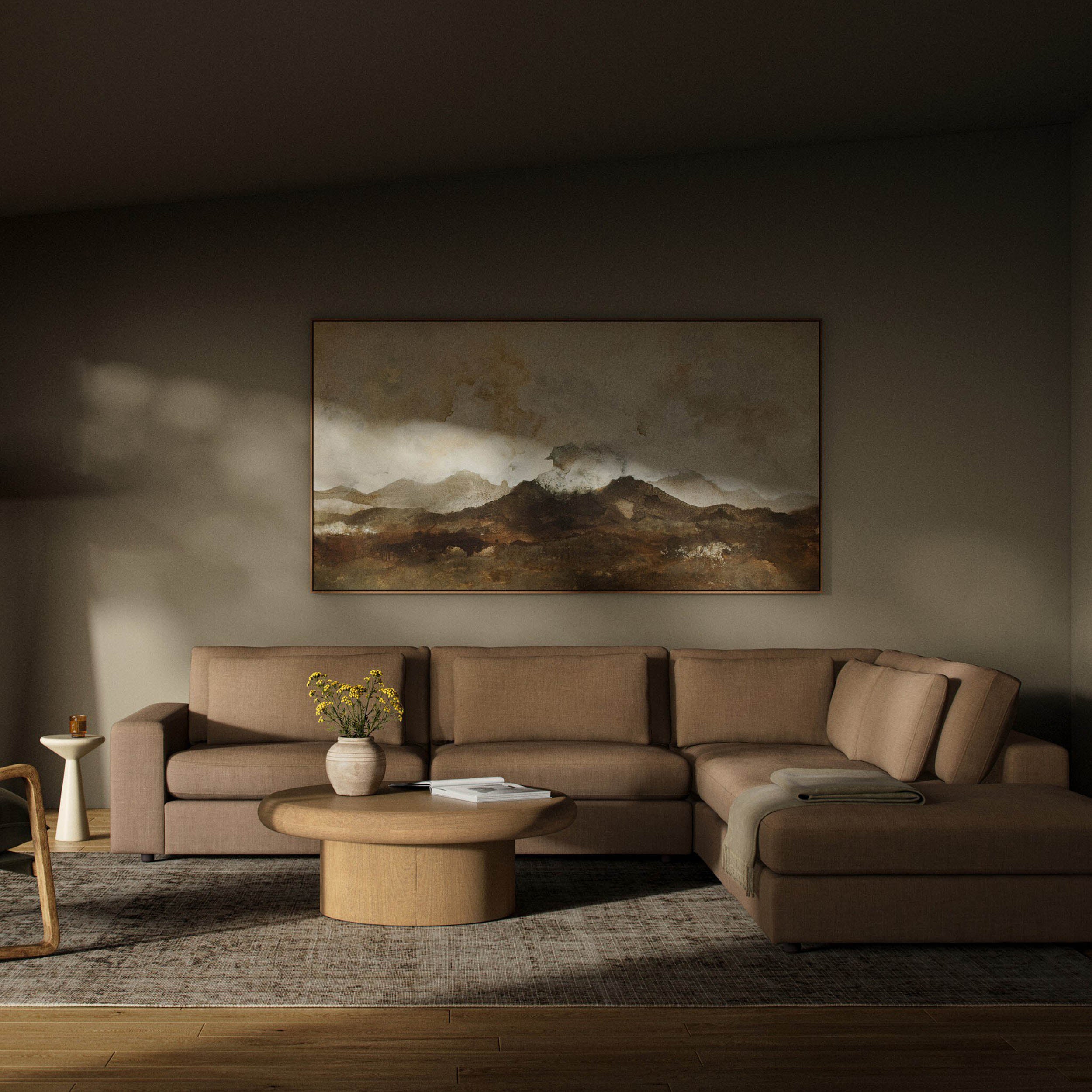 Bloor 4 Piece Sectional w/ Ottoman, Savoy Ochre by Four Hands - Image 2