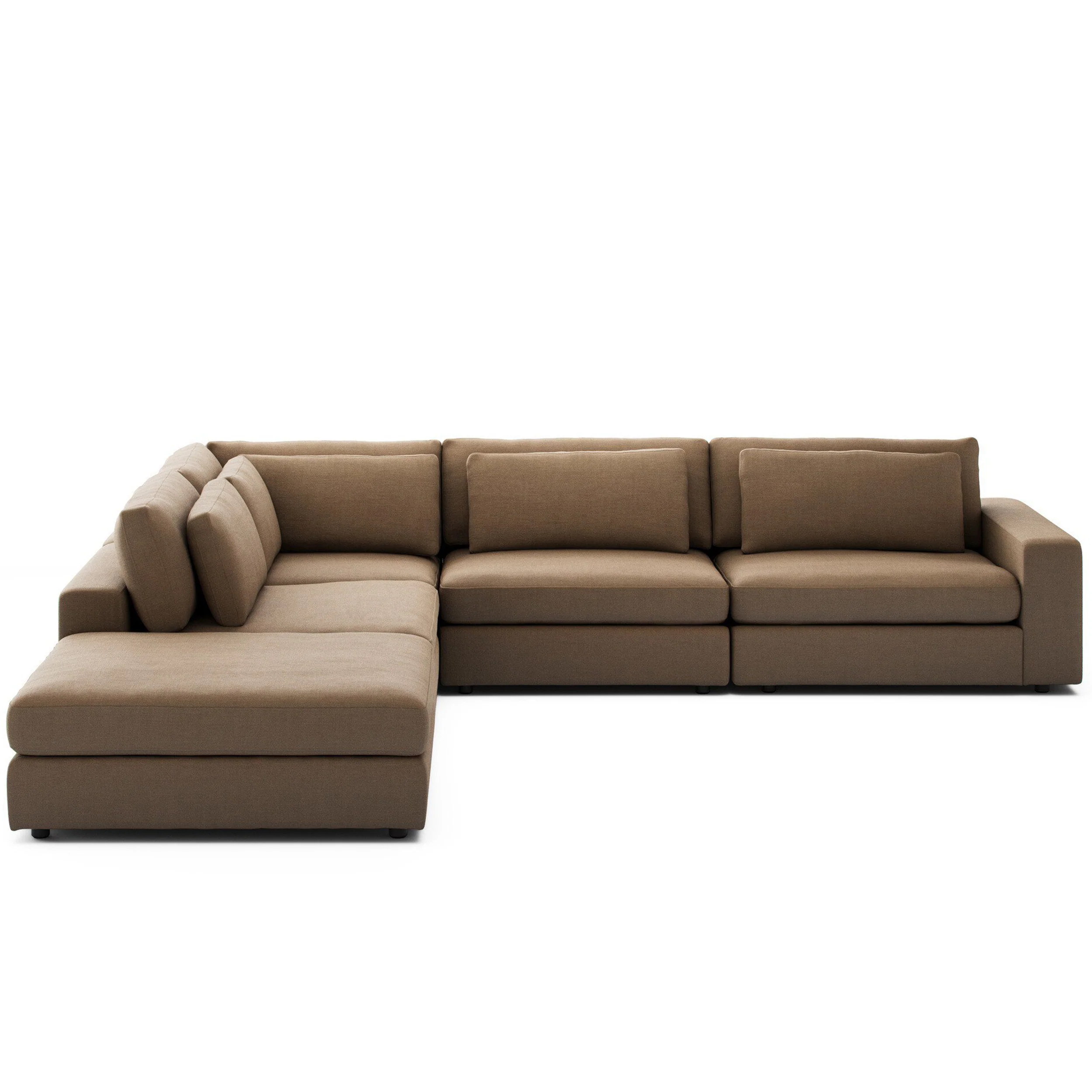 Bloor 4 Piece Sectional w/ Ottoman, Savoy Ochre by Four Hands - Image 3