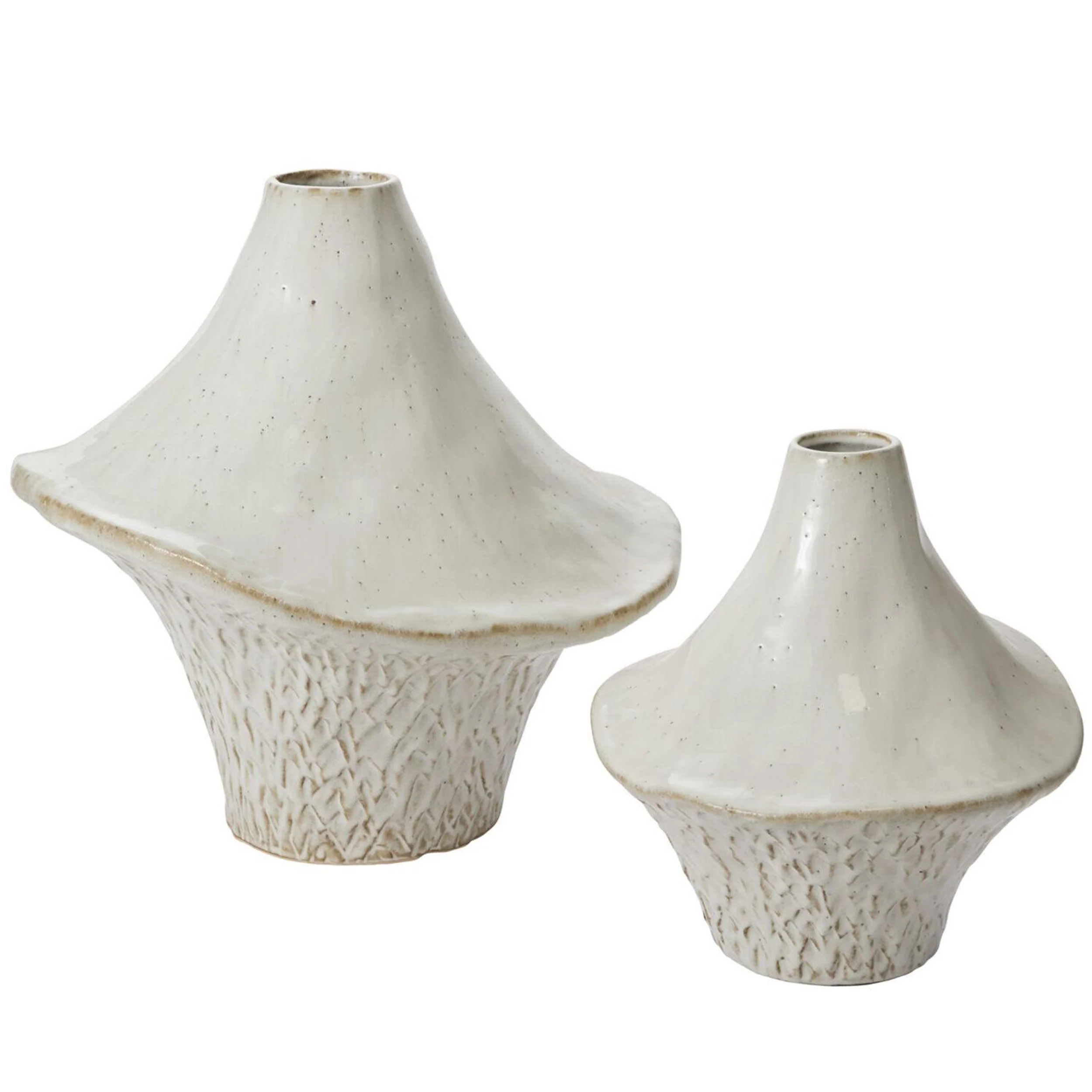 Boden Ceramic Vase, Biscuit White - Image 2