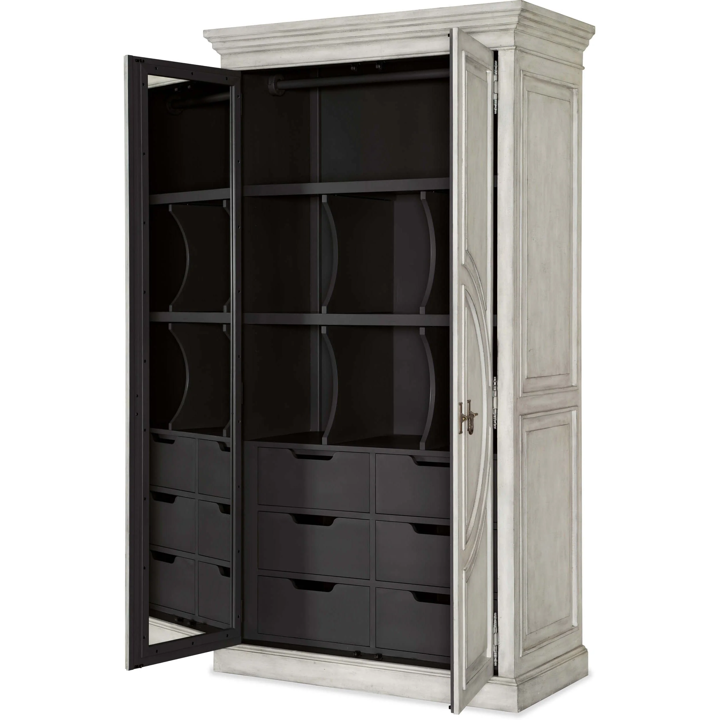 Boheme Bilzen Wardrobe, Whitewash - Image 2