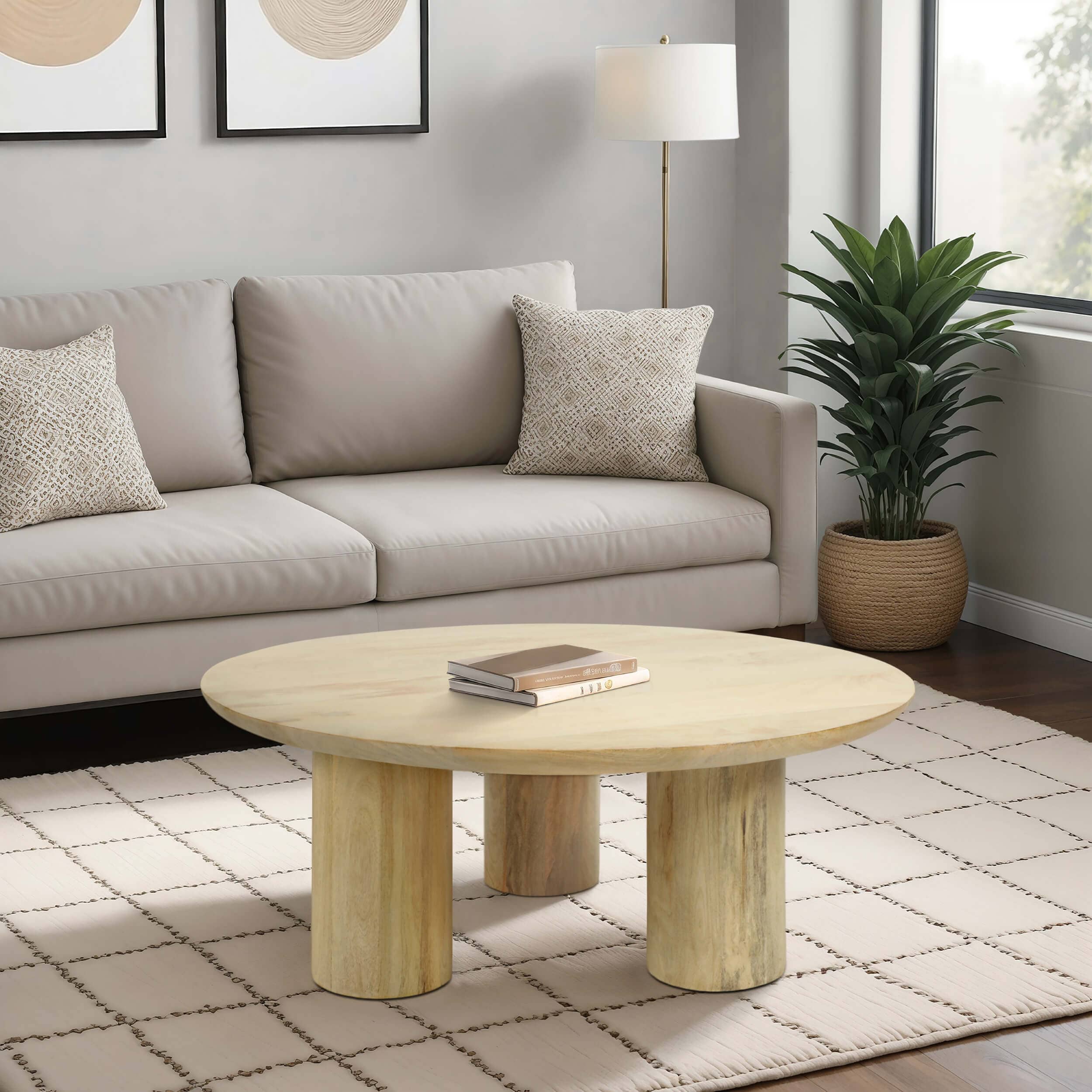Boho Coffee Table, Natural - Image 5