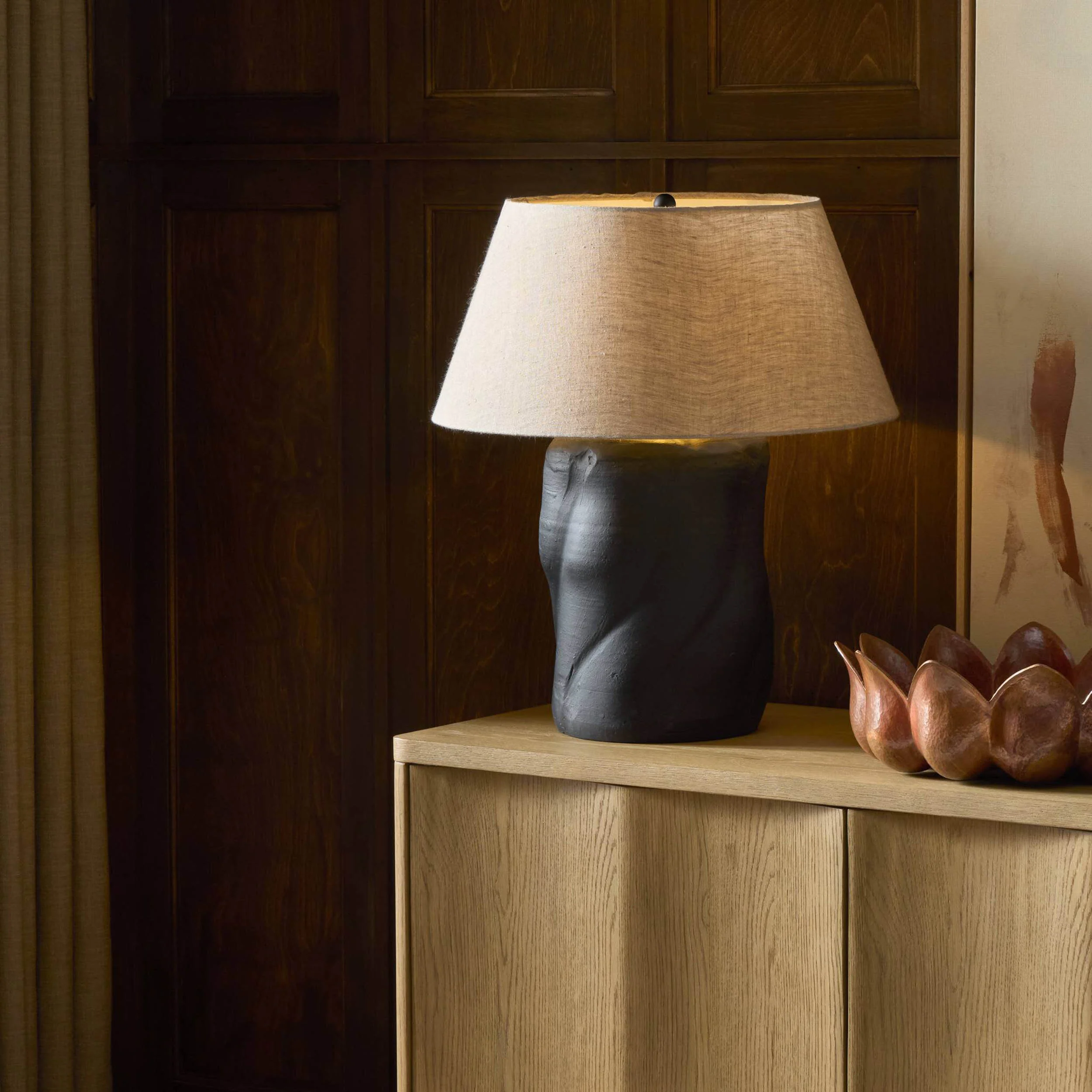 Bomba Table Lamp, Aged Black by Four Hands - Image 6