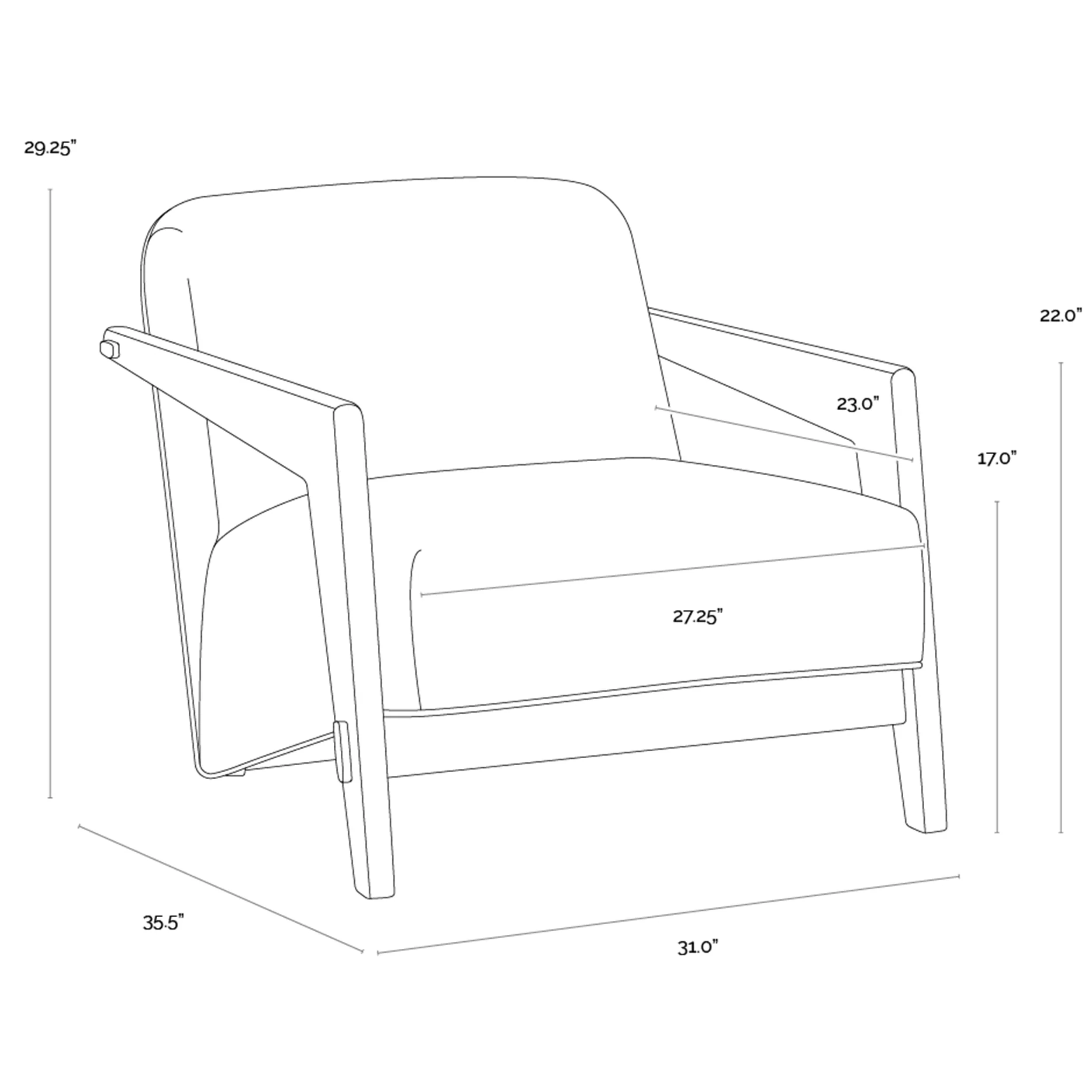 Bosco Lounge Chair, Geralt Linen - Image 6