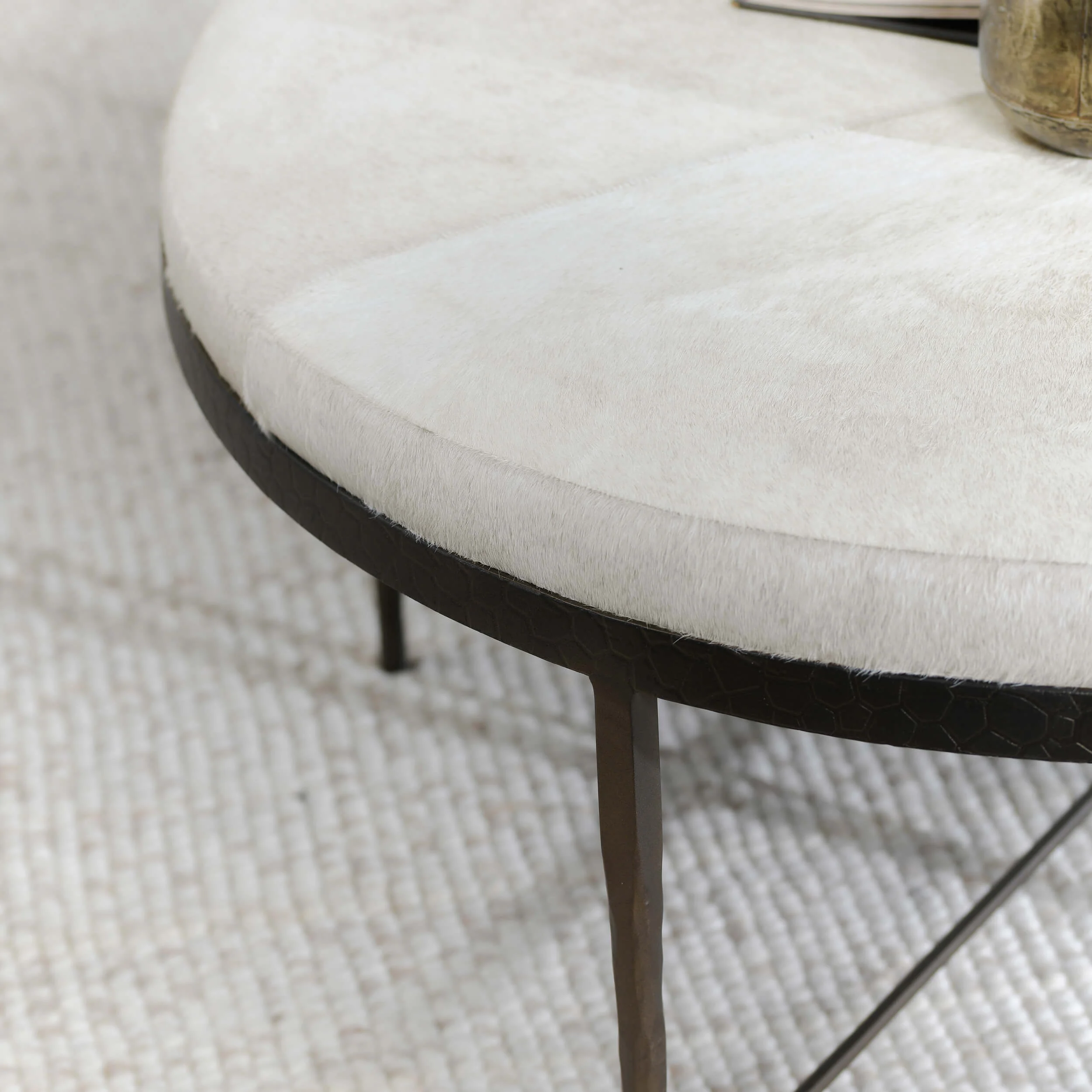 Bose Hide Round Coffee Table, Ivory - Image 6