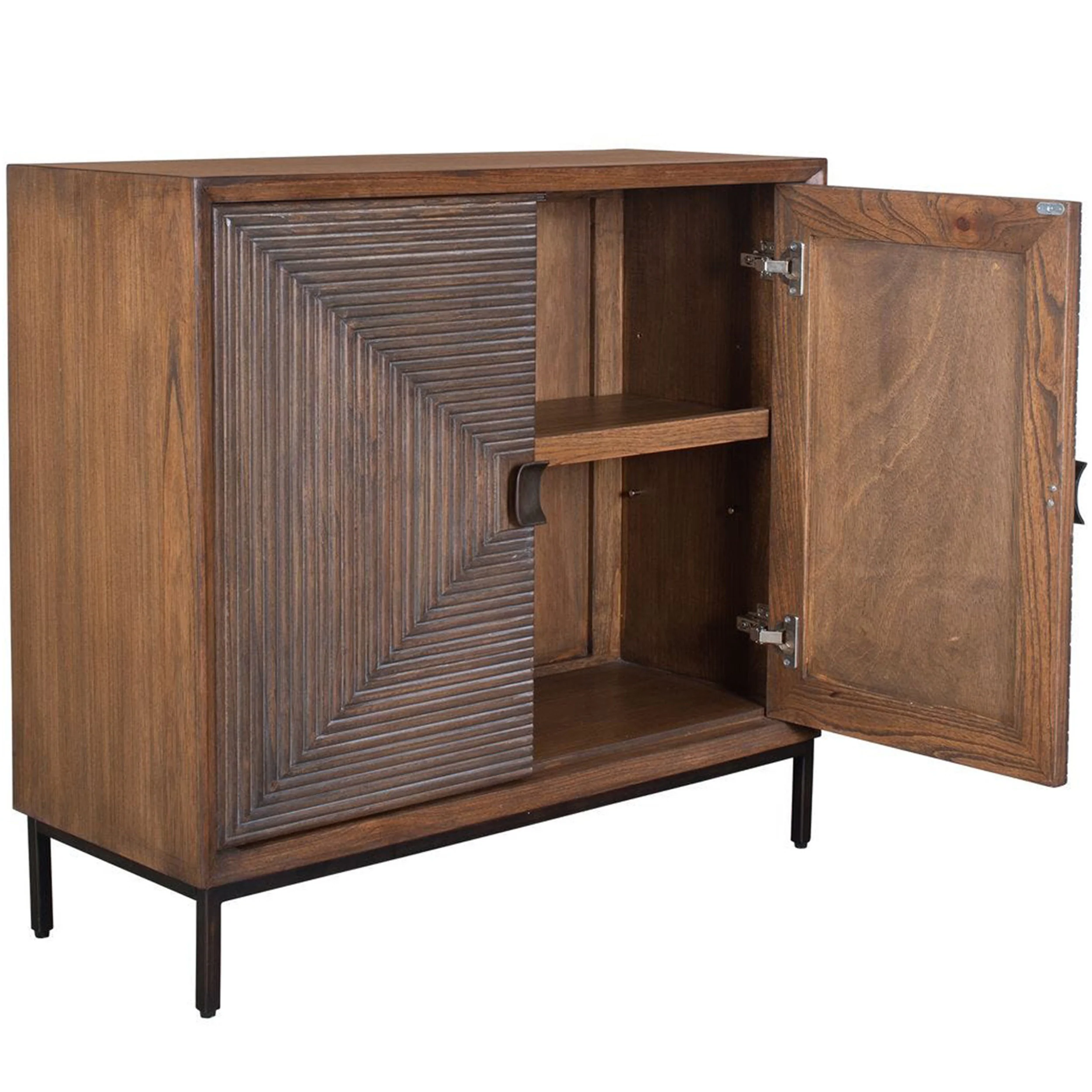 Bottom Line 2 Door Cabinet, Warm Wood - Image 4