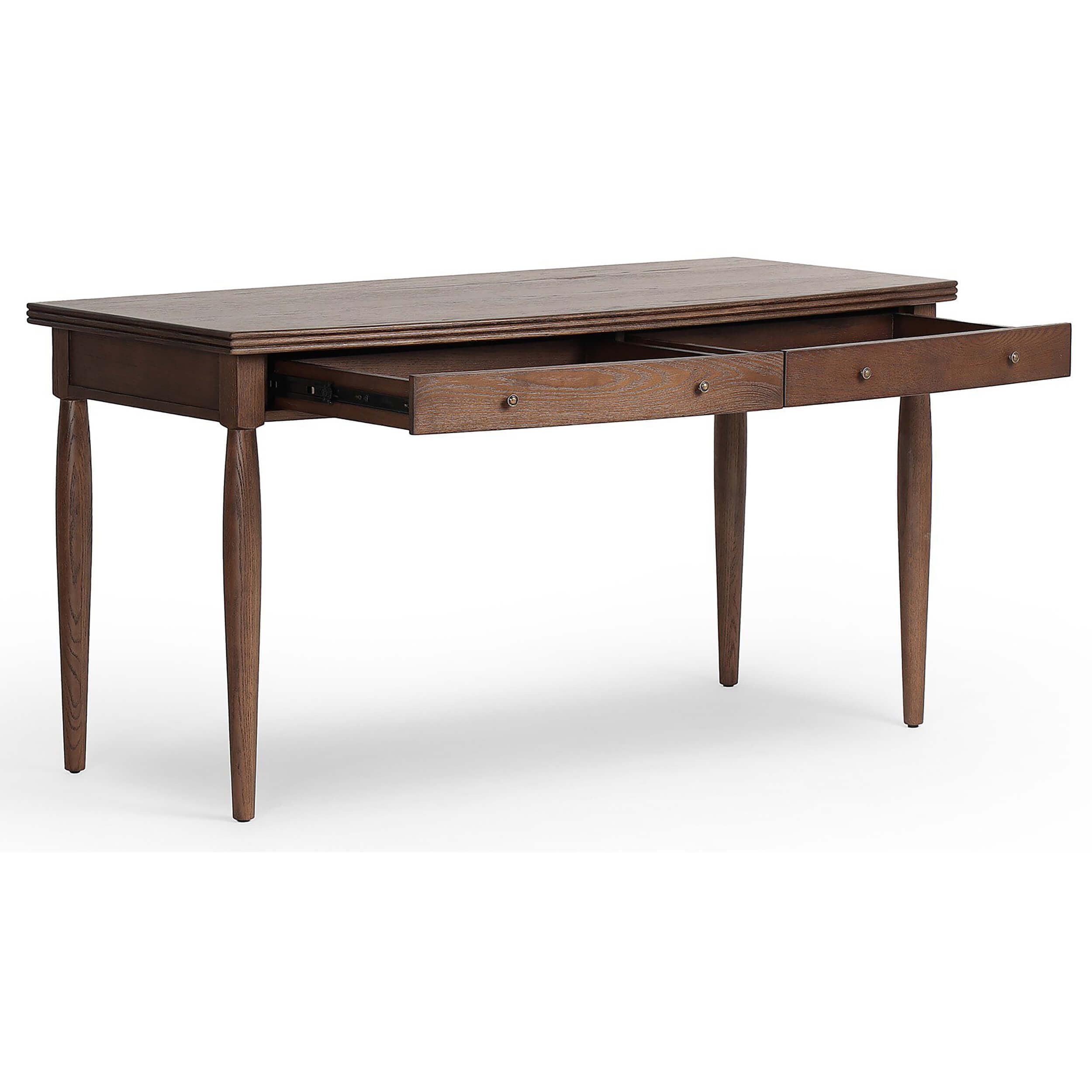 Bowfront Desk, Drifted Oak - Image 4