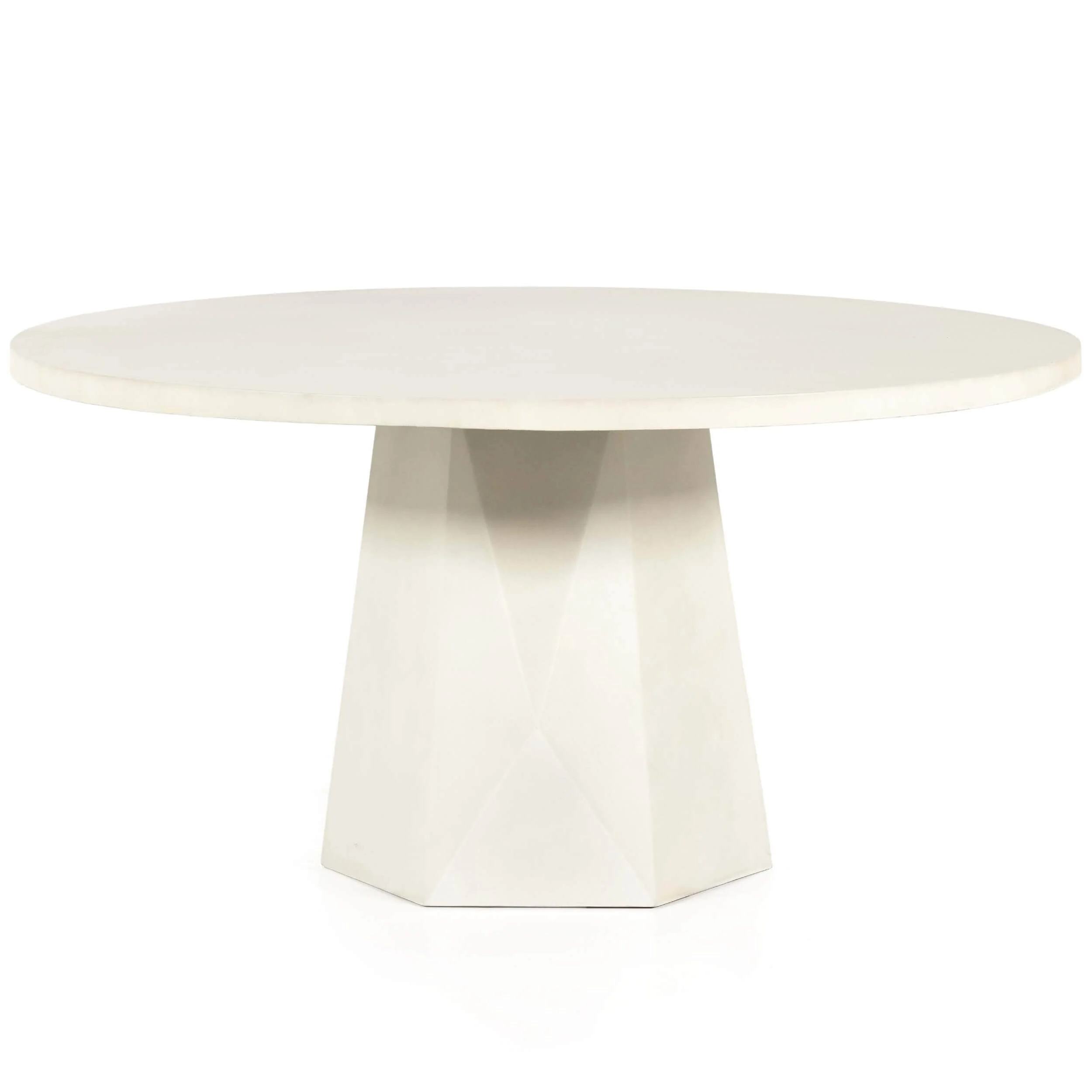 Bowman Outdoor Dining Table, White Concrete by Four Hands - Image 2