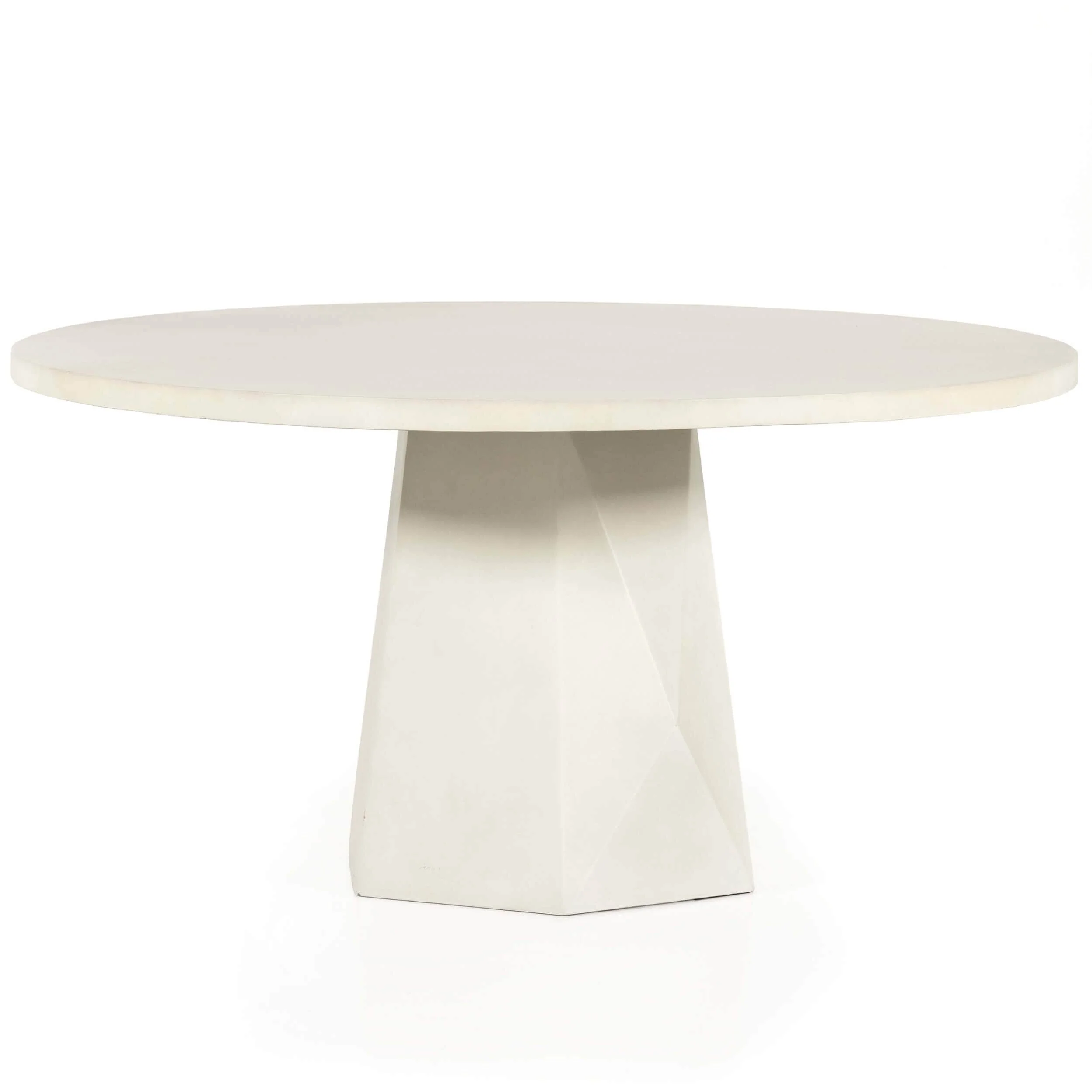 Bowman Outdoor Dining Table, White Concrete by Four Hands - Image 3