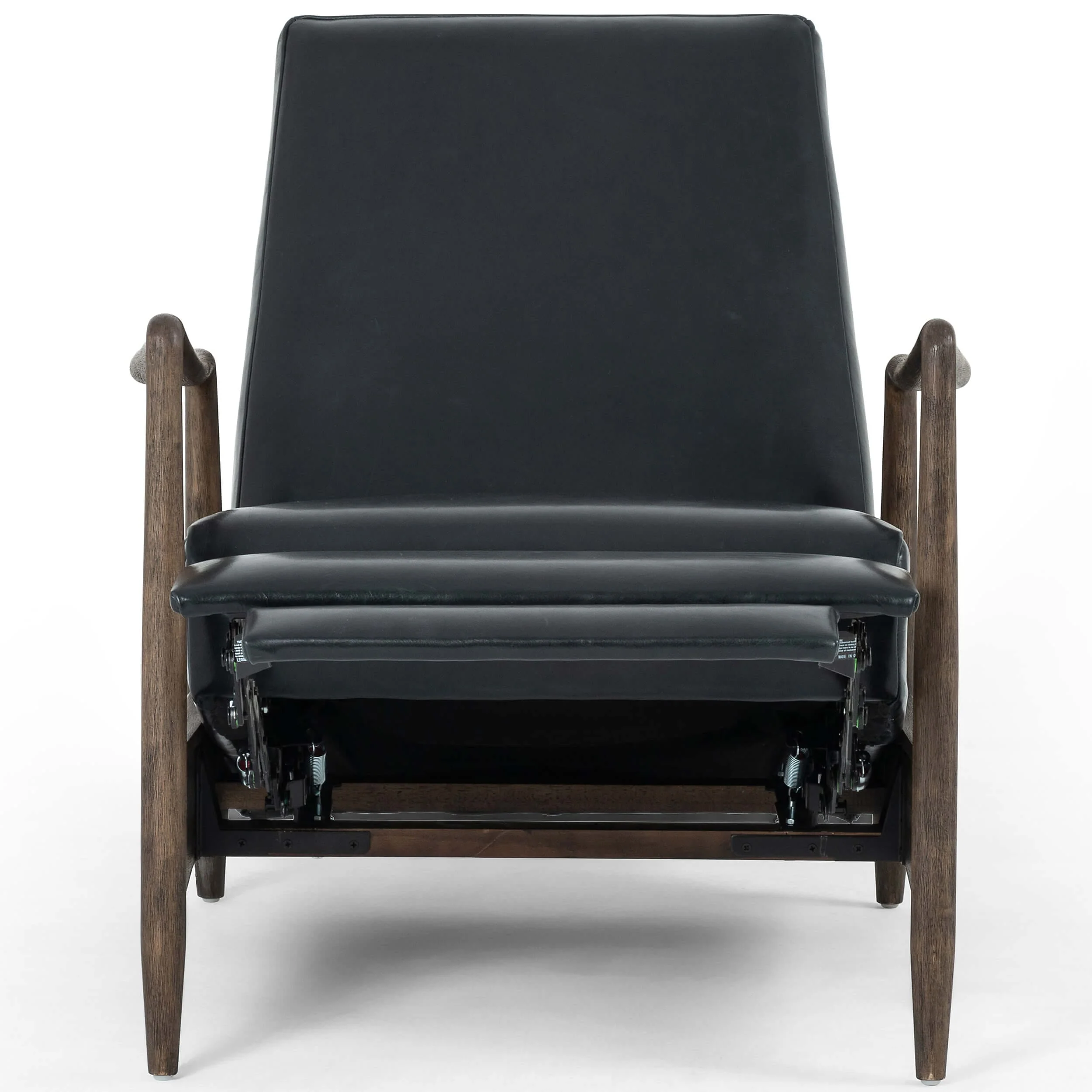Braden Leather Recliner, Dakota Black by Four Hands - Image 4