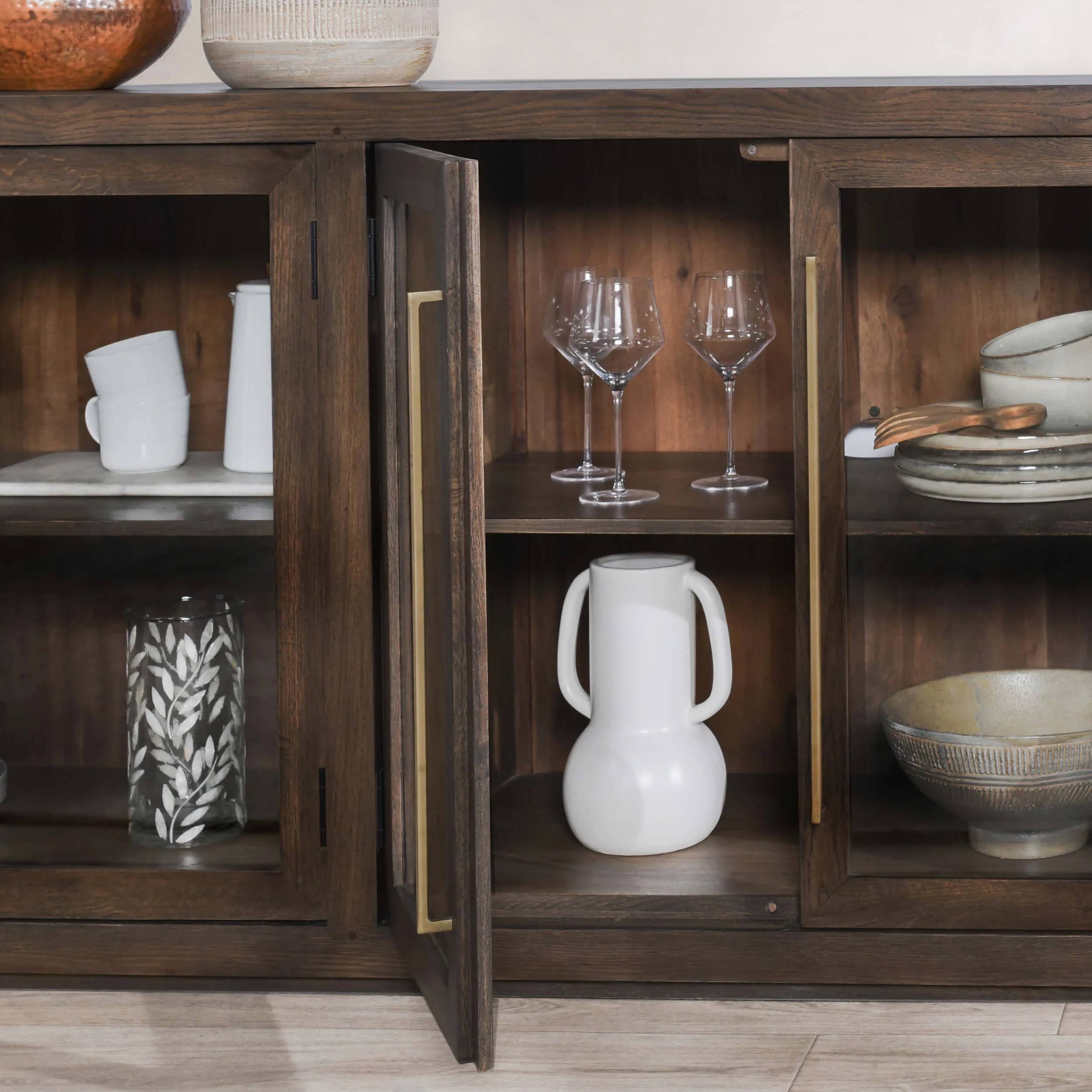 Bradley 6 Door Cabinet, Brown - Image 7