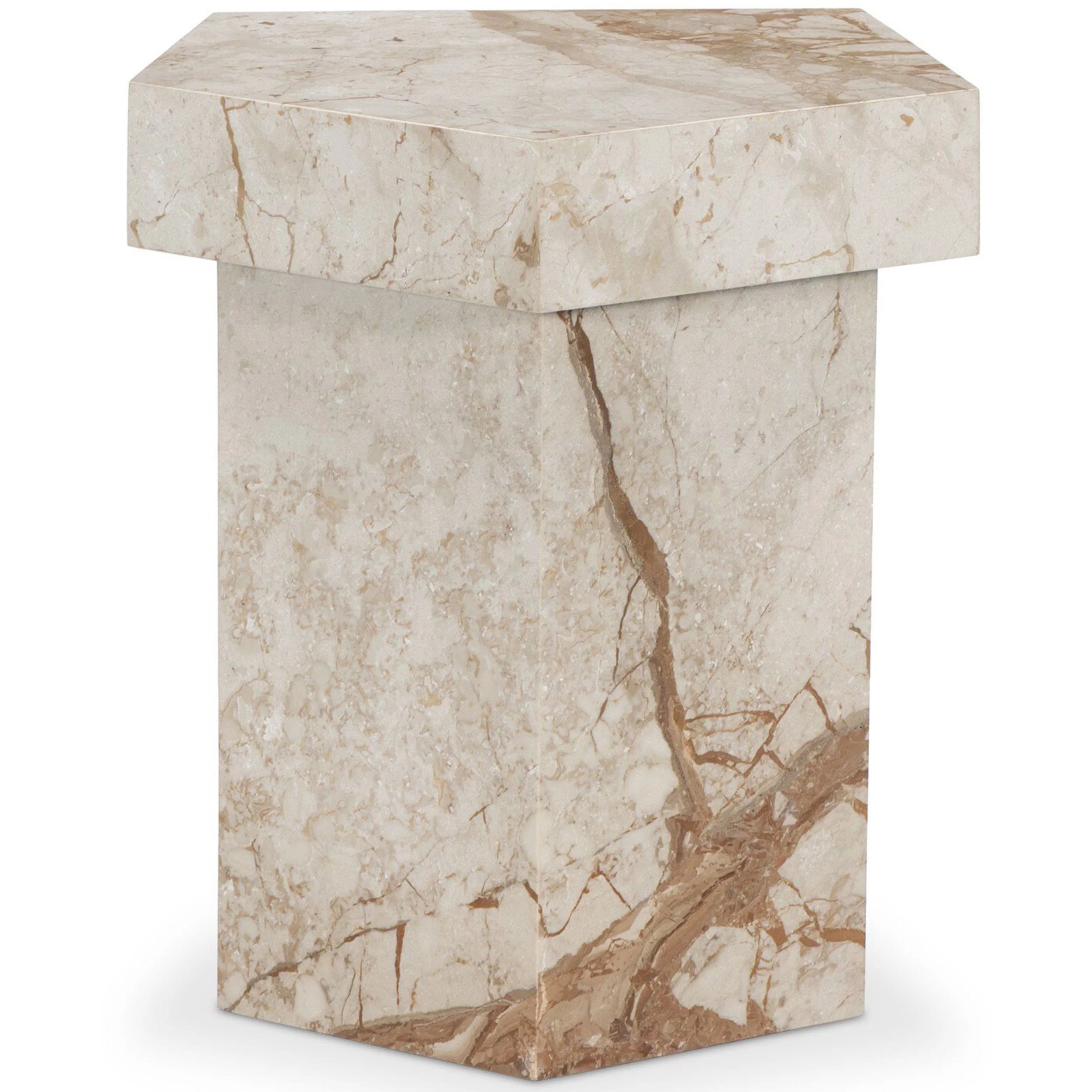 Brando End Table, Desert Taupe Marble by Four Hands - Image 2