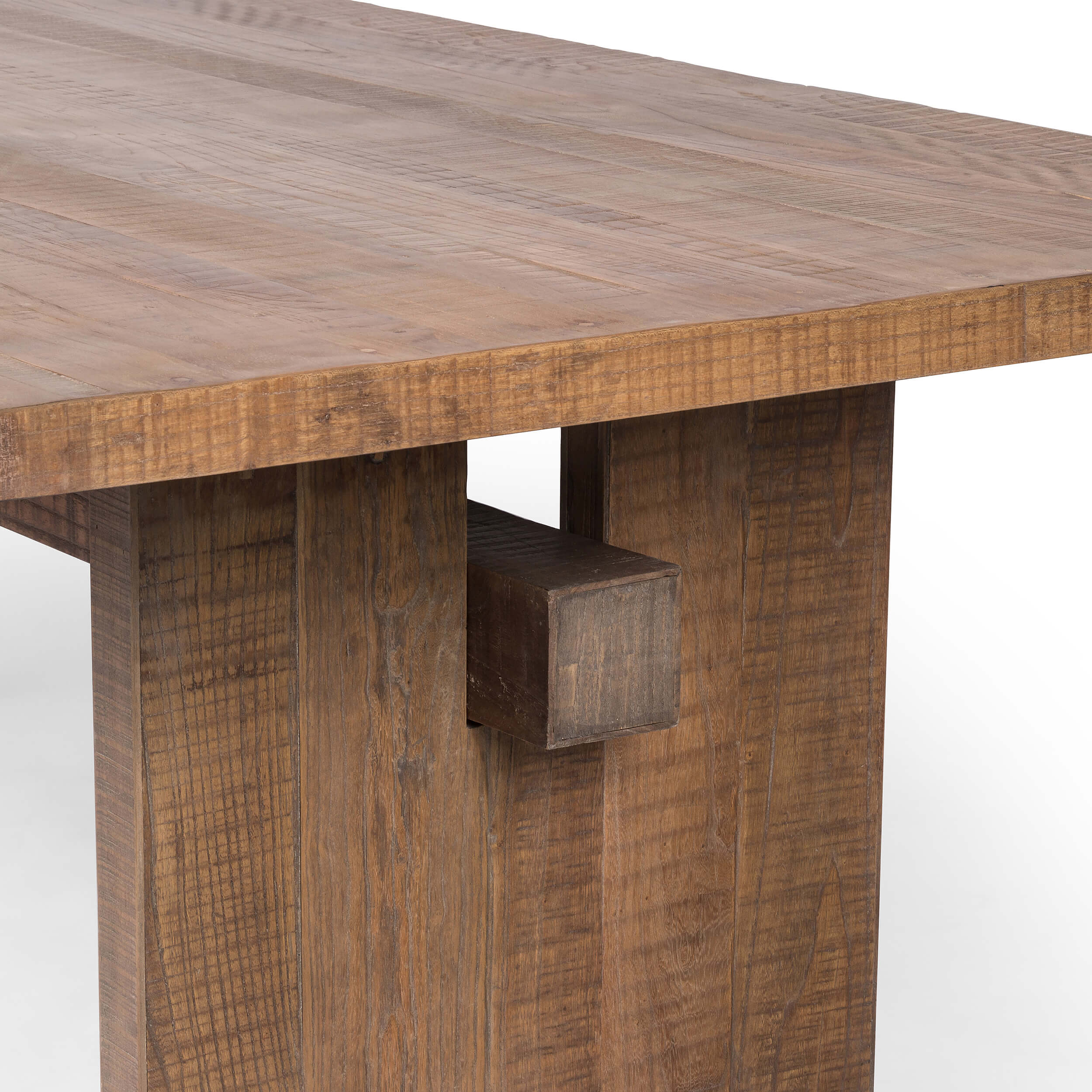 Brandy Dining Table, Rustic Weathered Elm - Image 5