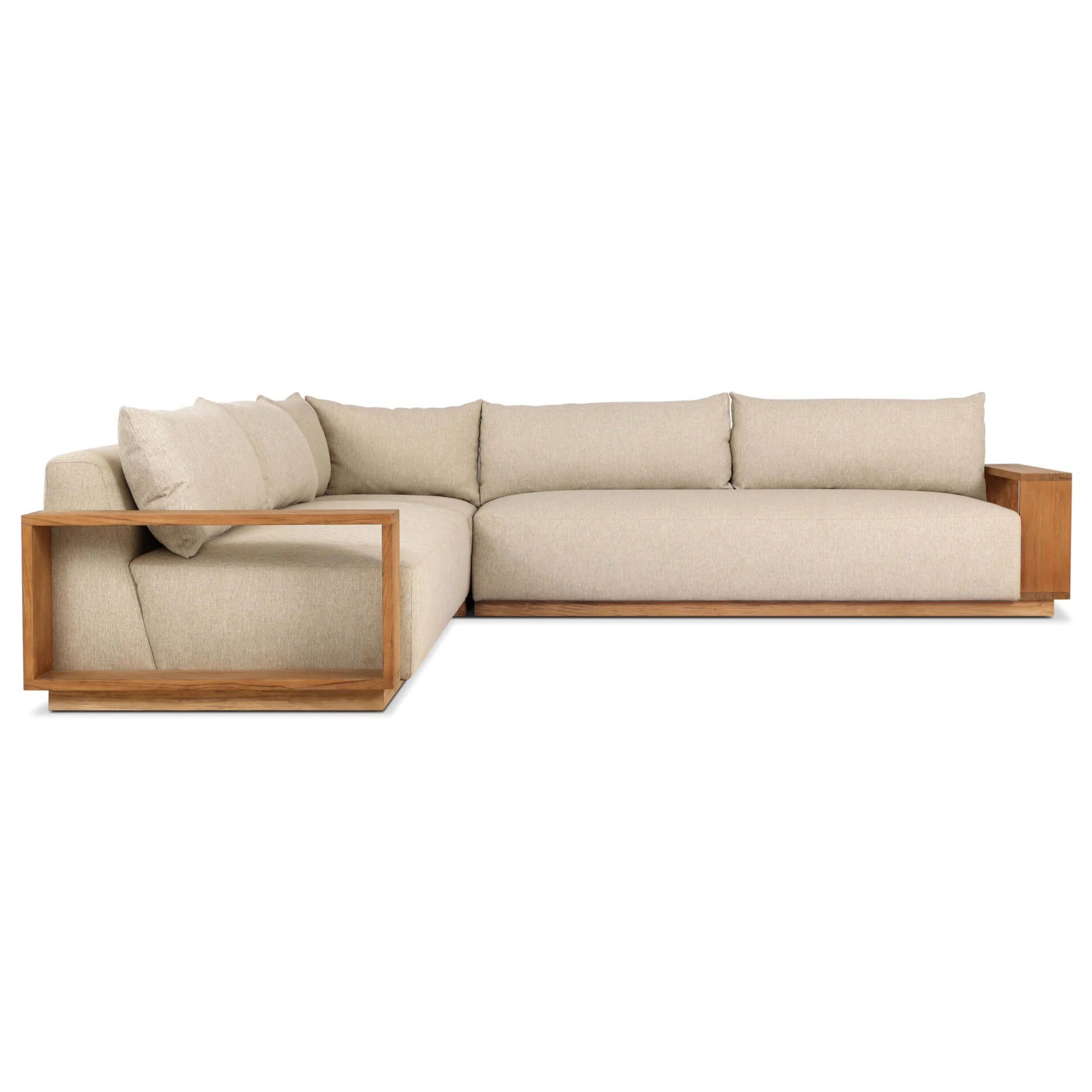 Branford Outdoor 3 Piece Sectional, Ellor Beige by Four Hands - Image 2