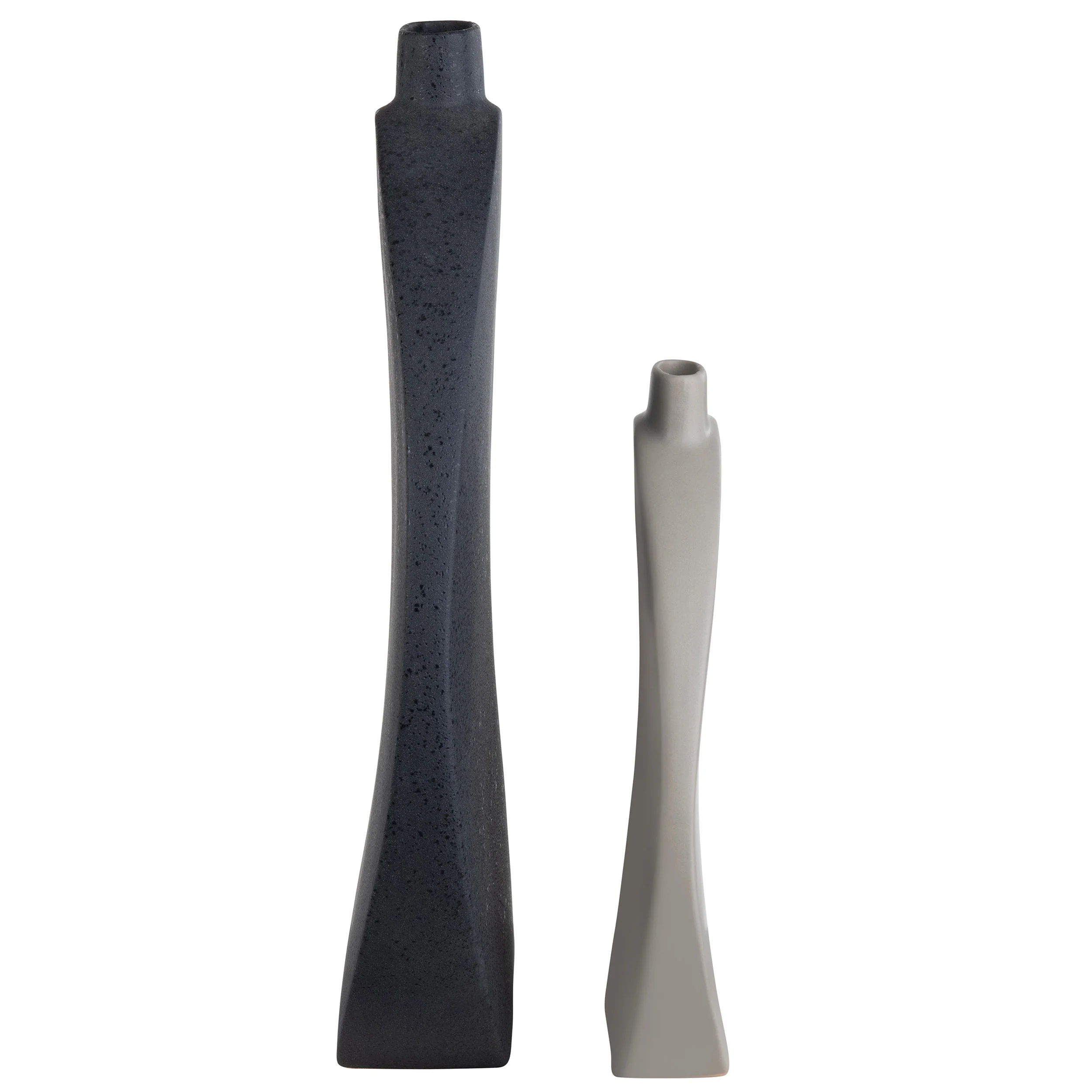 Braxton Vases, Black/Tan, Set of 2 - Image 2