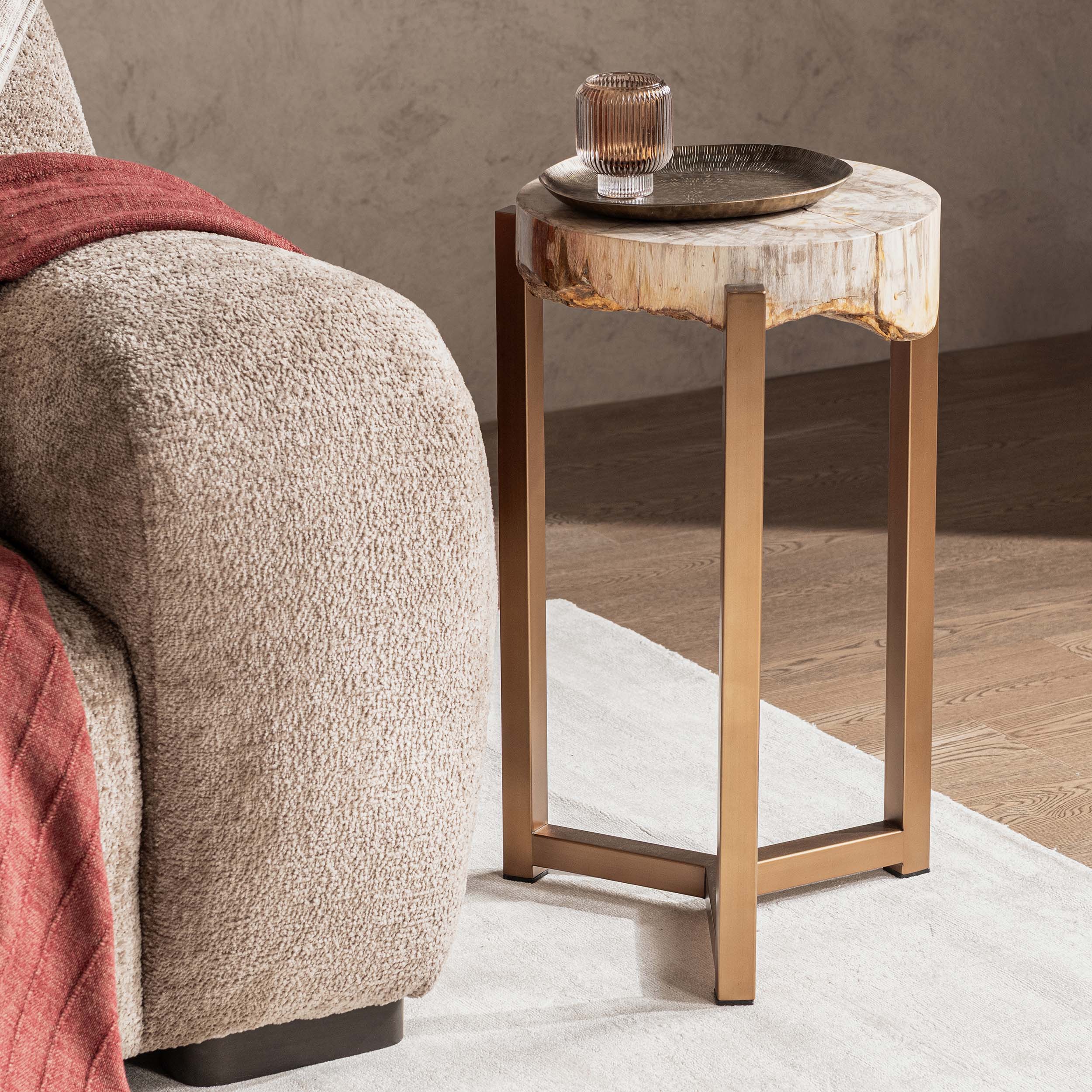 Breanna Round Accent Table, Sepia Vein - Image 15