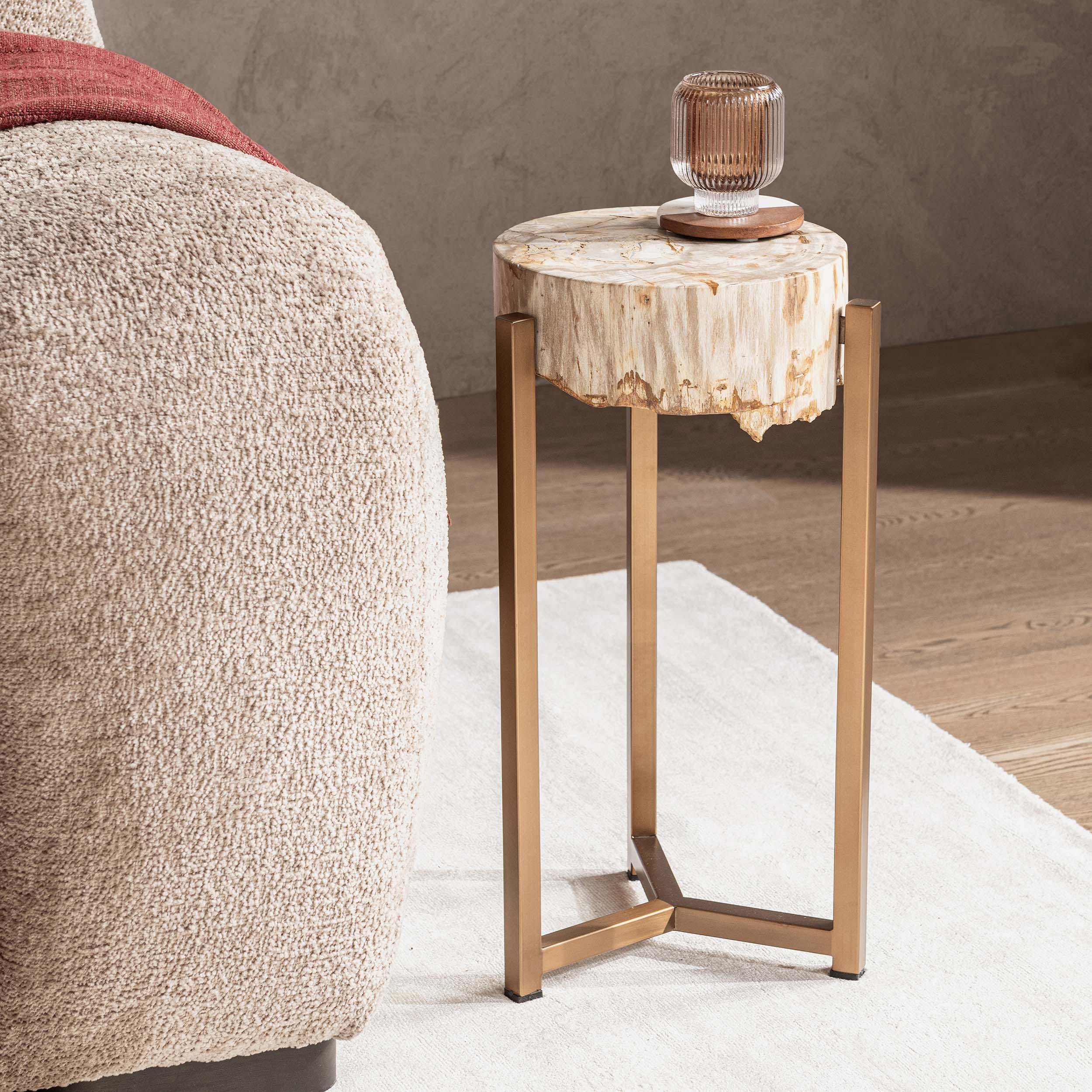 Breanna Round Accent Table, Sepia Vein - Image 5