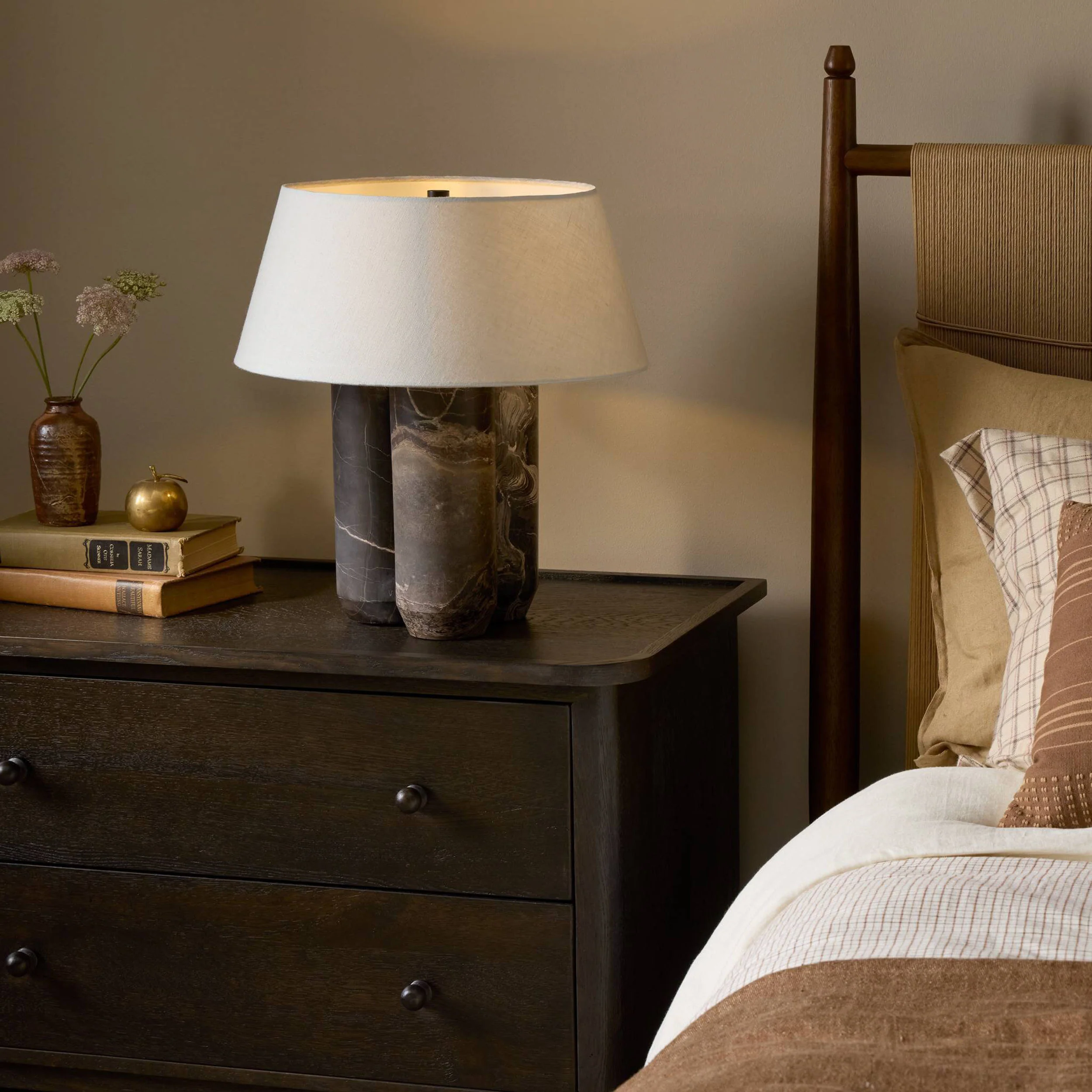 Bremen Table Lamp, Rocky Brown by Amber Lewis x Four Hands - Image 7