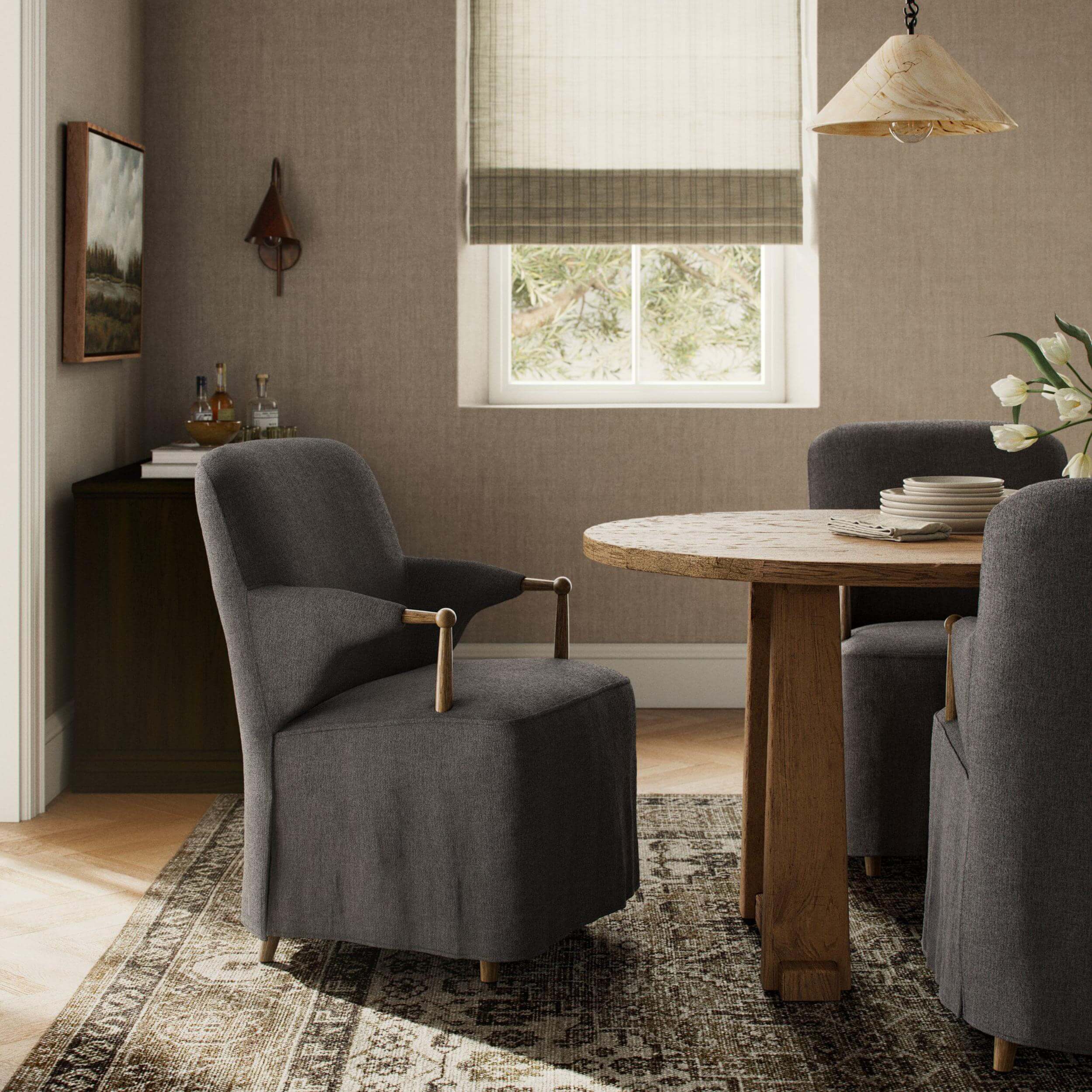 Brently Dining Arm Chair, Broadway Denim by Amber Lewis x Four Hands - Image 5