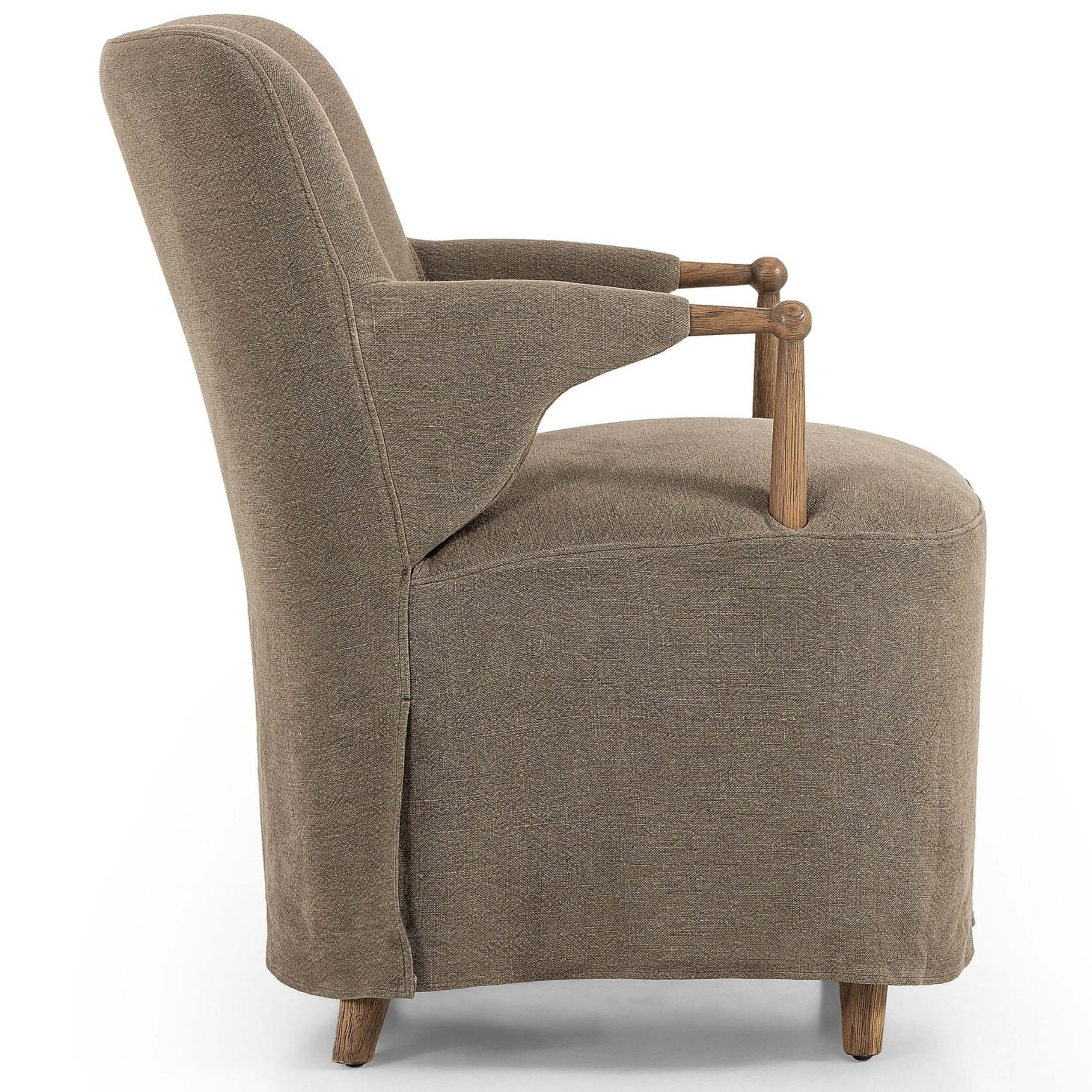 Brently Dining Arm Chair, Broadway Olive by Amber Lewis x Four Hands - Image 2