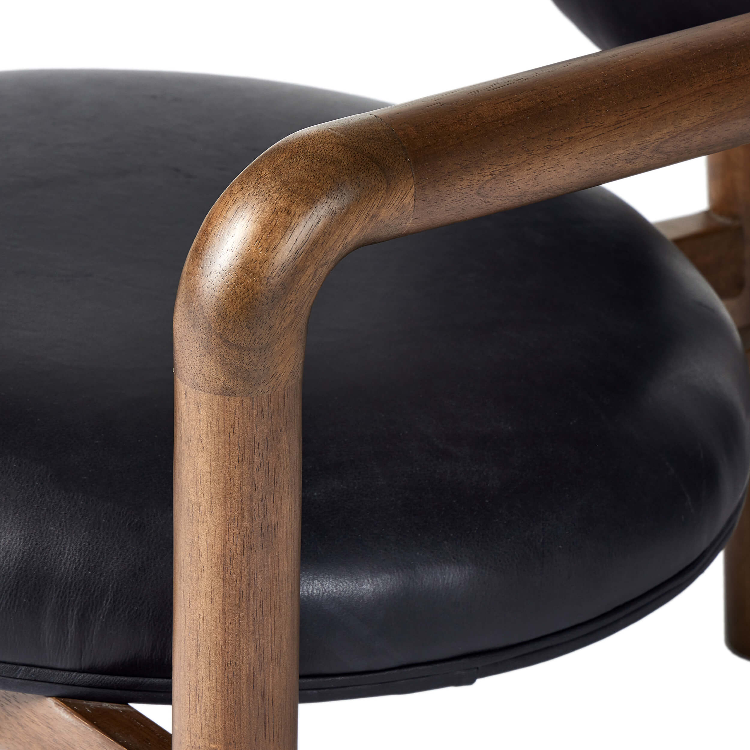 Bria Leather Chair, Heirloom Black - Image 5