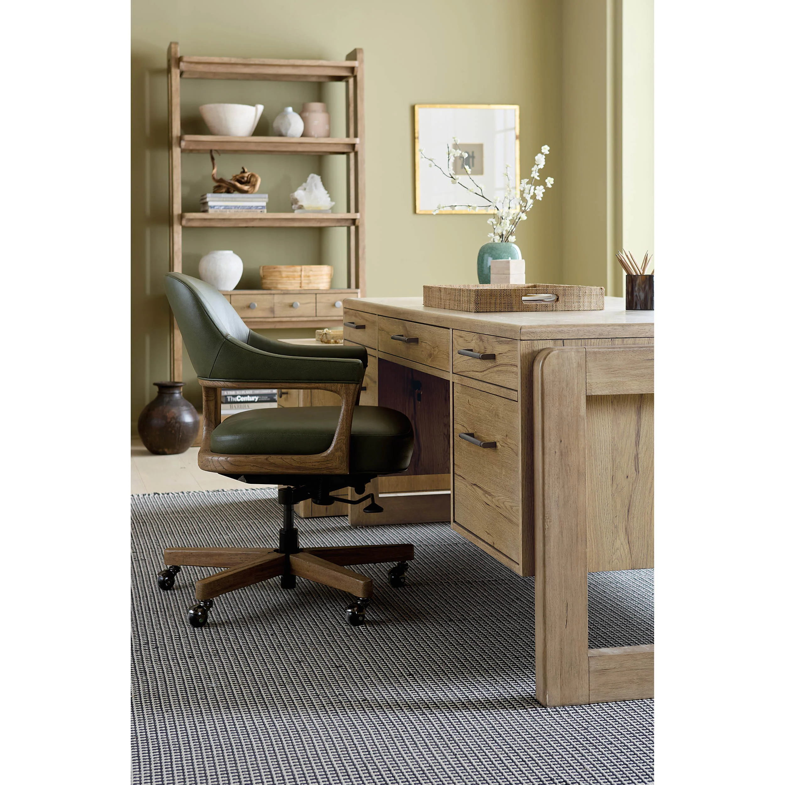 Briar Leather Executive Swivel Tilt Chair, Verona Forest - Image 5