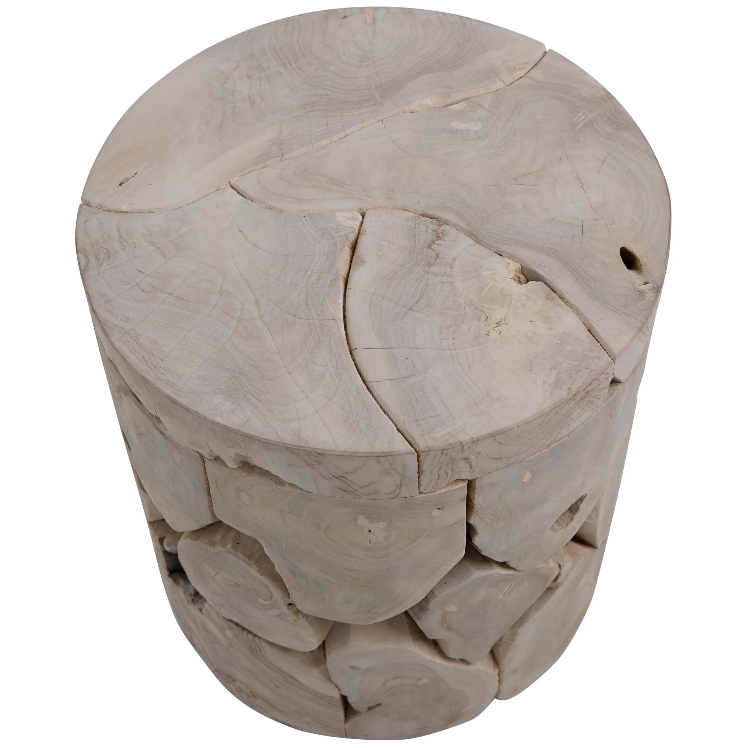 Briar Round End Table, Bleached - Image 2