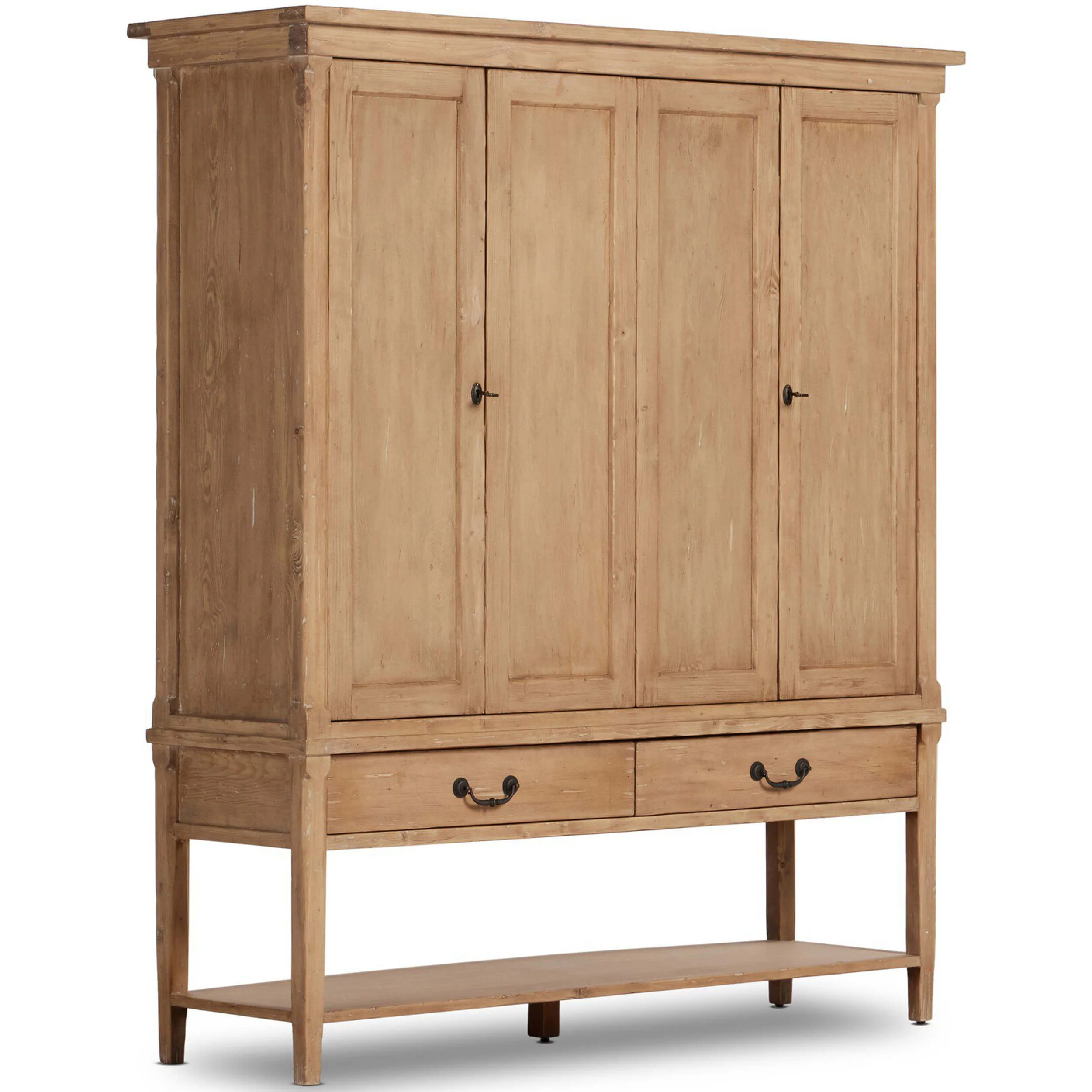 Brimley Wide Cabinet, Aged Light Pine
