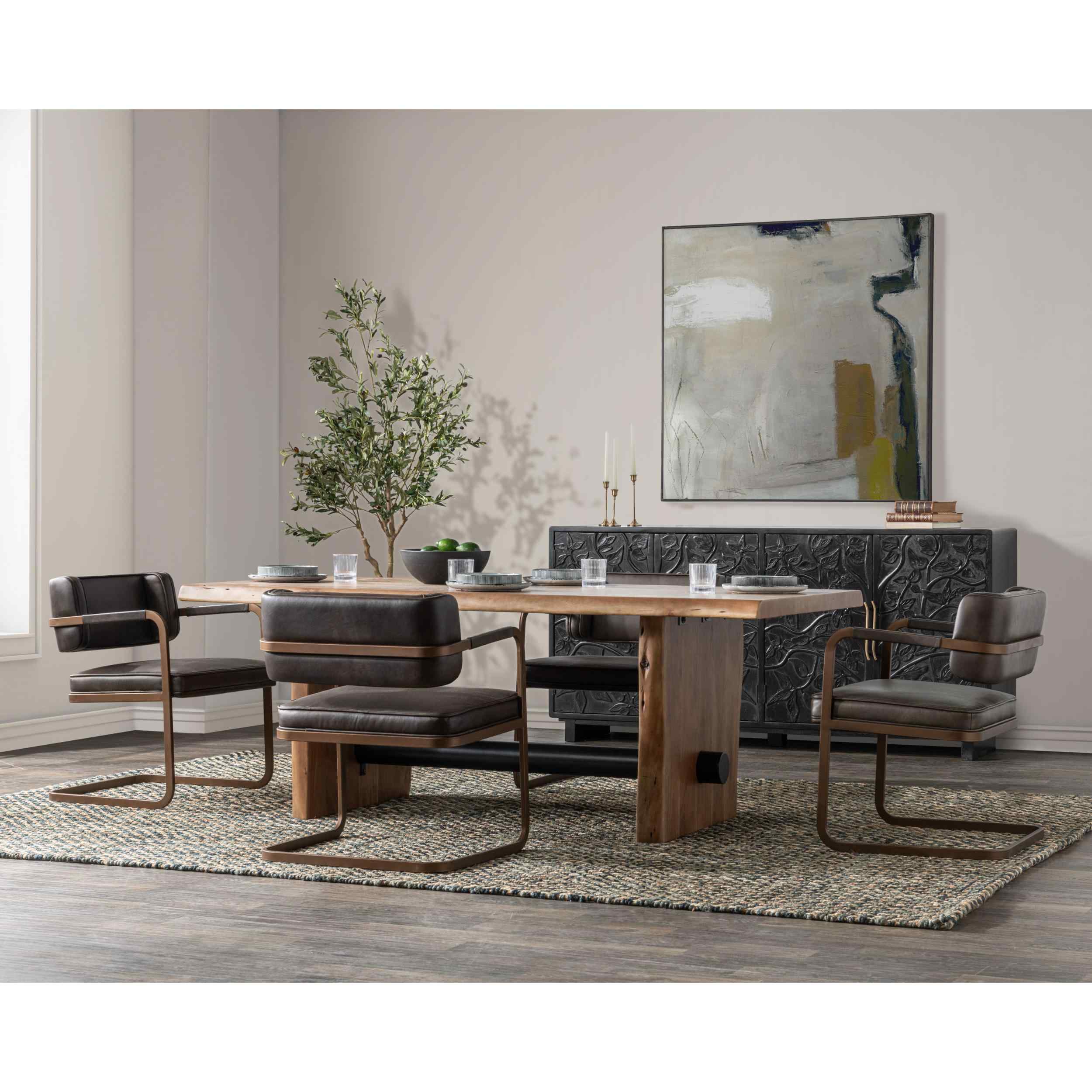 Brinton Rectangle Dining Table, Acorn Brown - Image 5