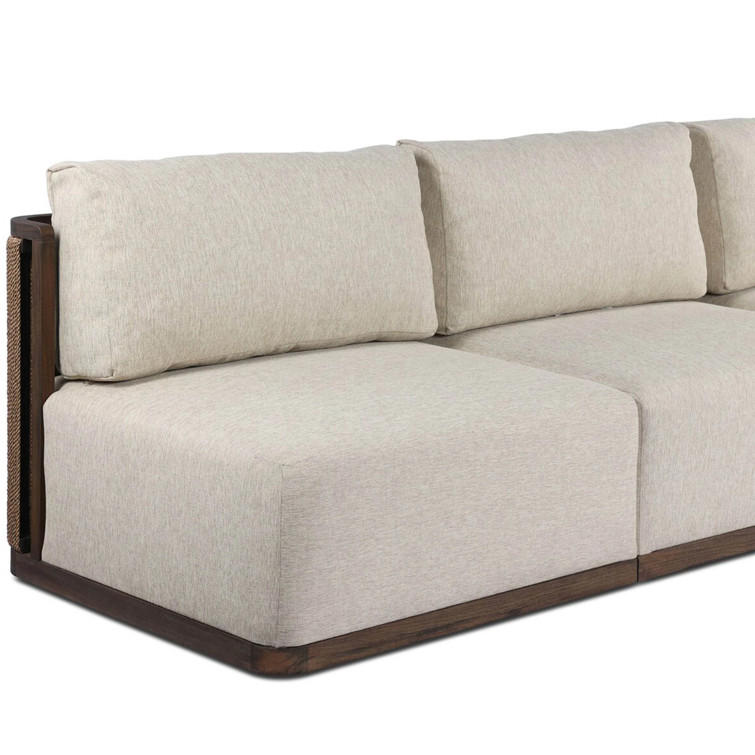 Brio Outdoor 3 Piece Sectional, Ellor Beige by Four Hands - Image 4