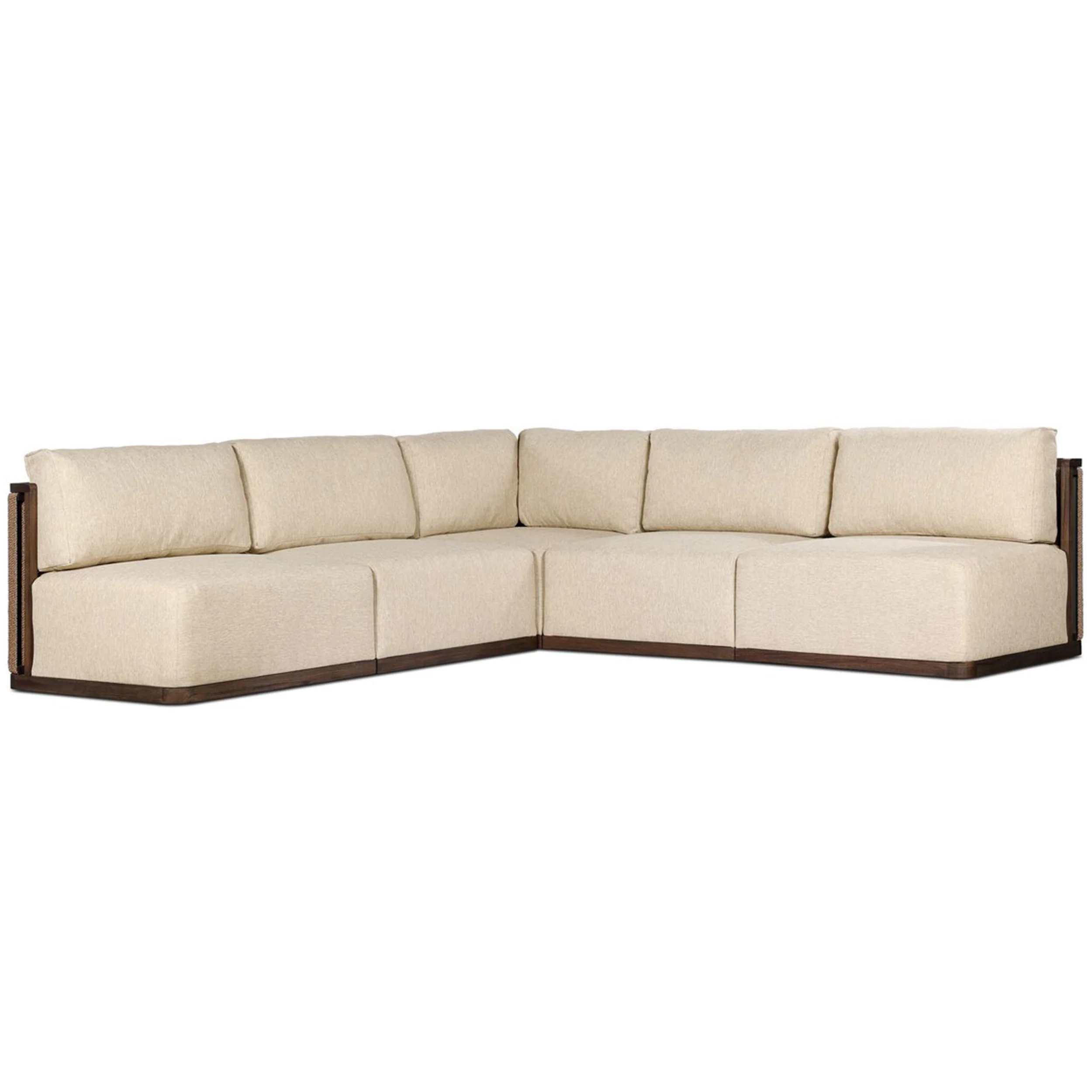 Brio Outdoor 5 Piece Sectional, Ellor Beige by Four Hands