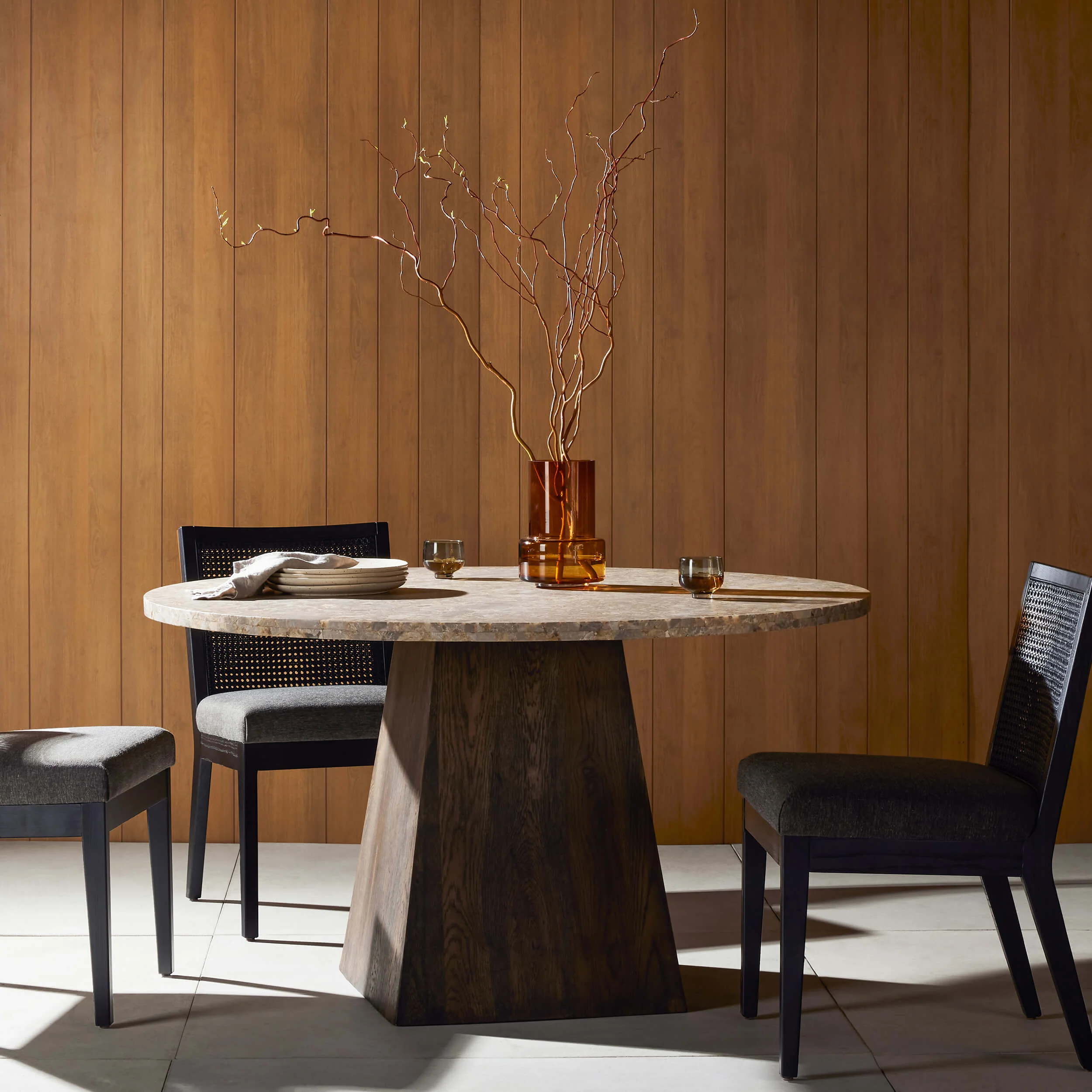 Brisa Round Dining Table, Dune Onyx by Four Hands - Image 5