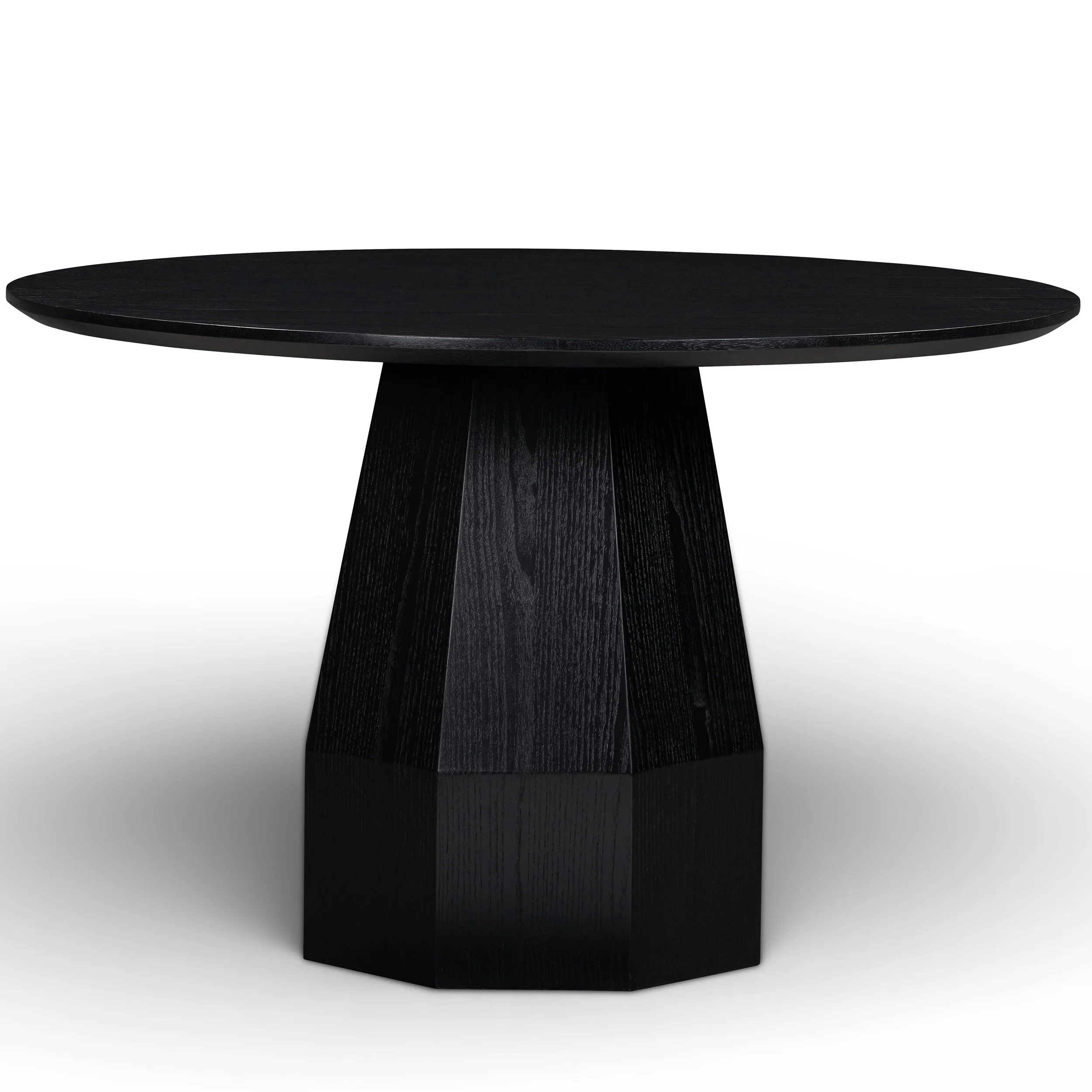 Brocha Round Dining Table, Black