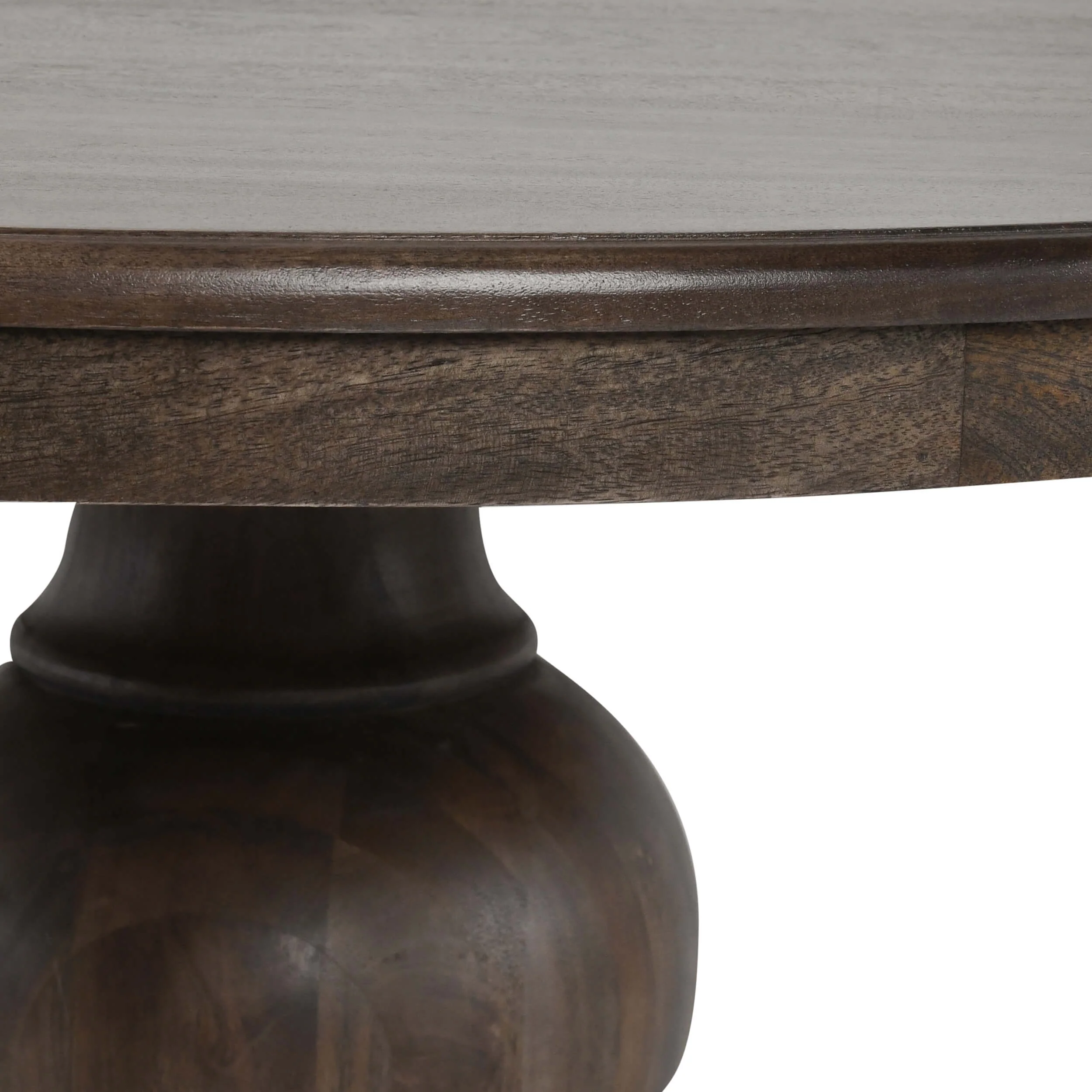 Brookside 60" Round Dining Table, Dark Brown - Image 3