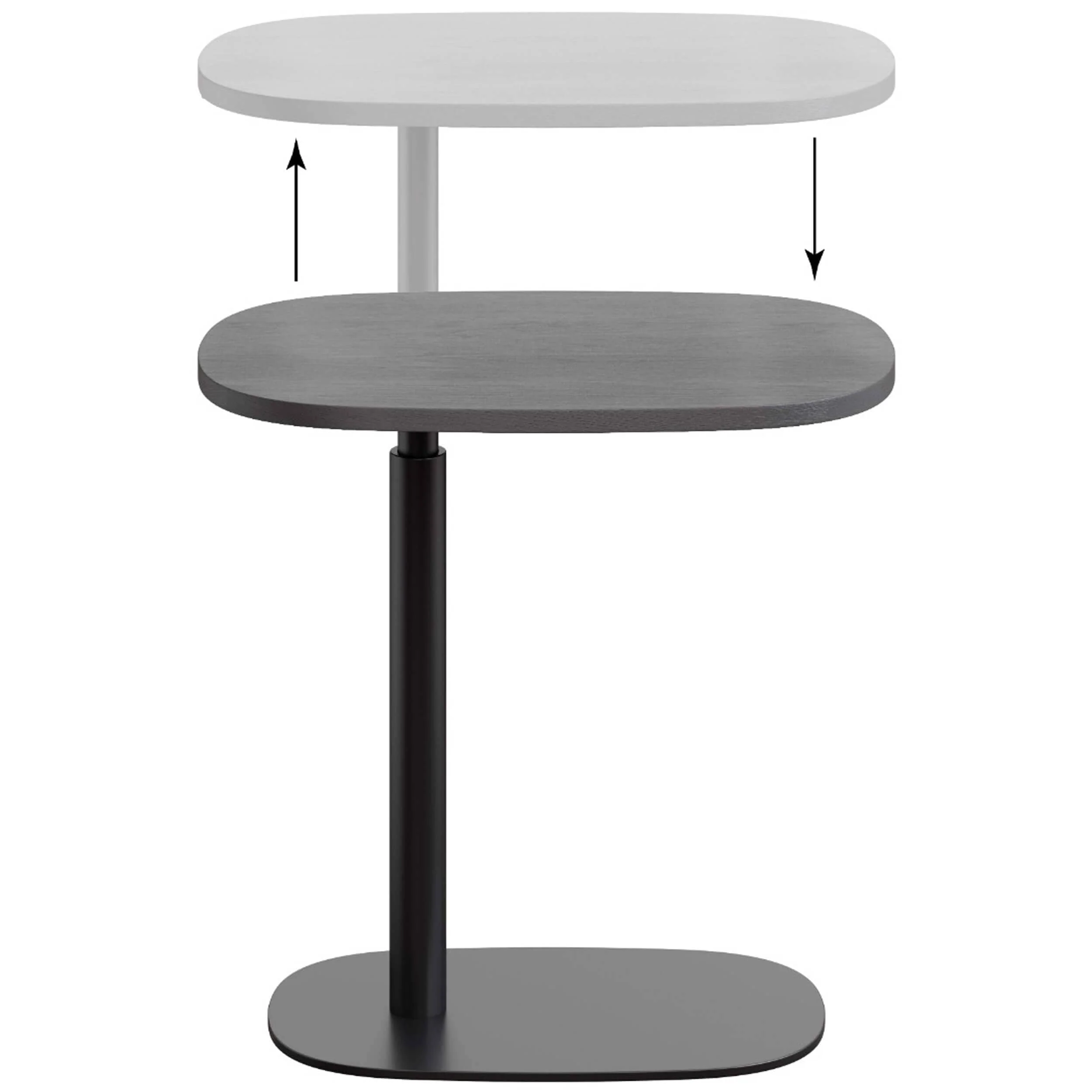 Buddy Adjustable Rotating Side Table, Gray - Image 5