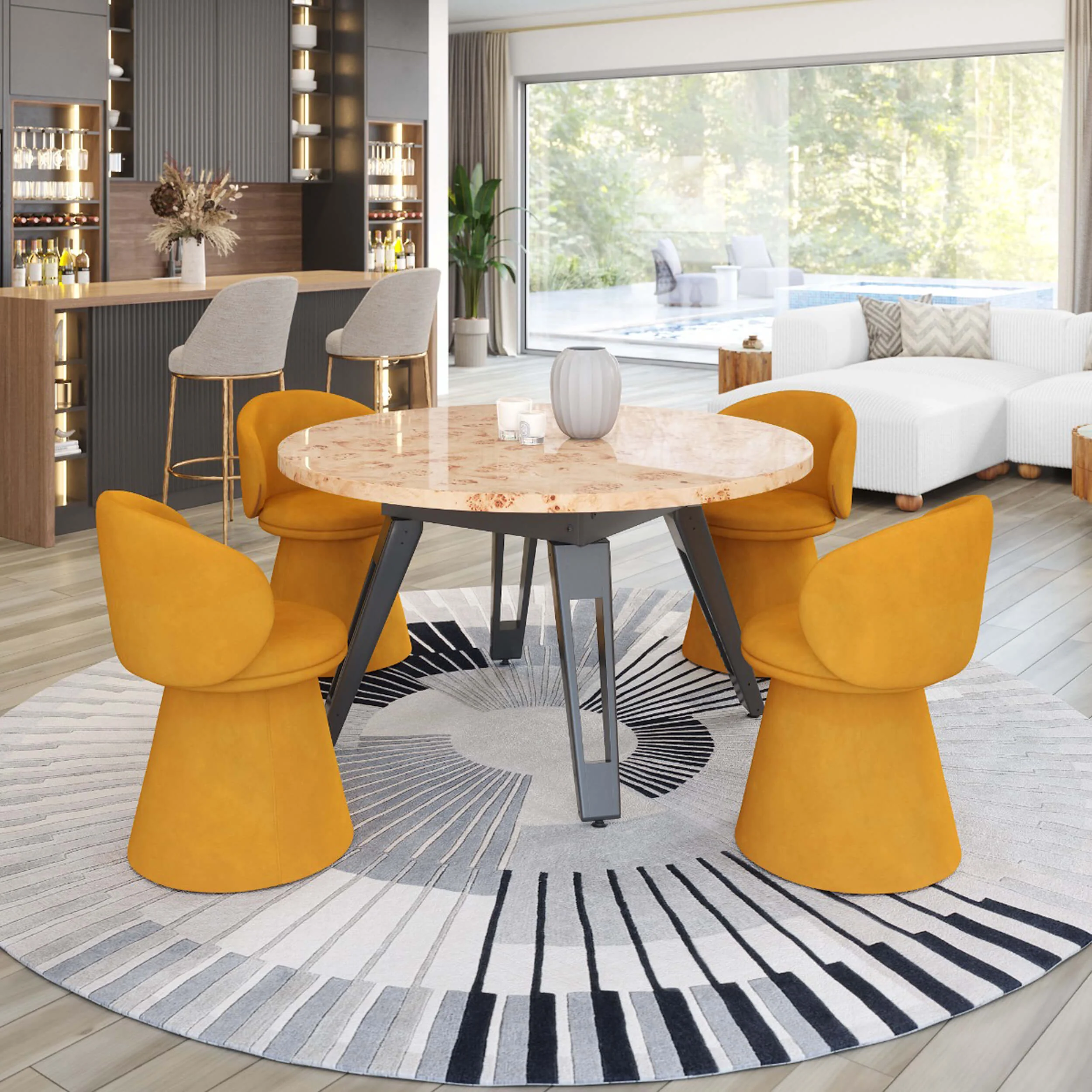Burl 2 in 1 Table, Natural - Image 7