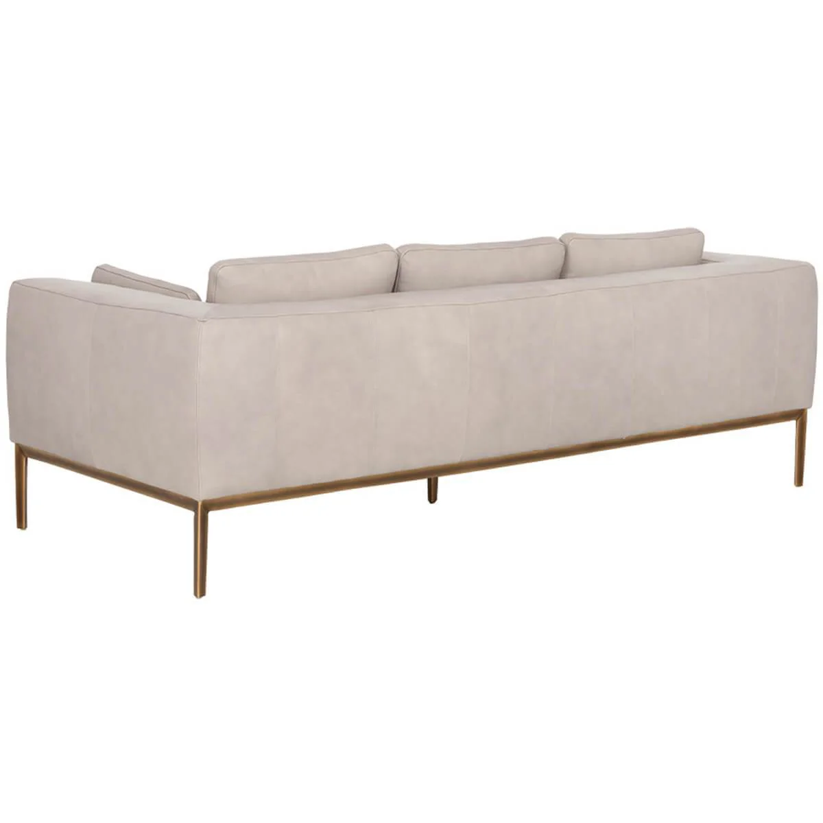 Burr Leather Sofa, Bali Bone - Image 3