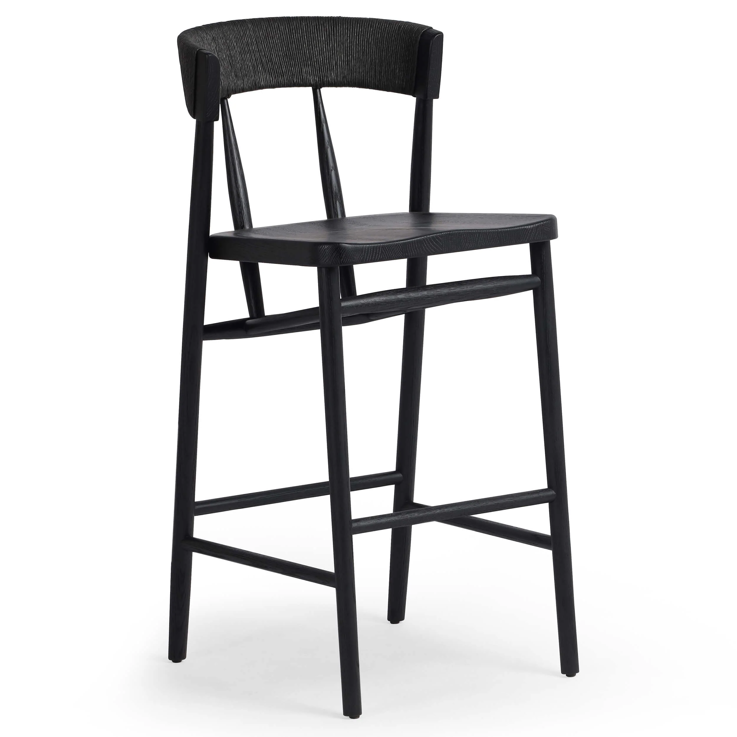Buxton Bar & Counter Stool, Black Oak