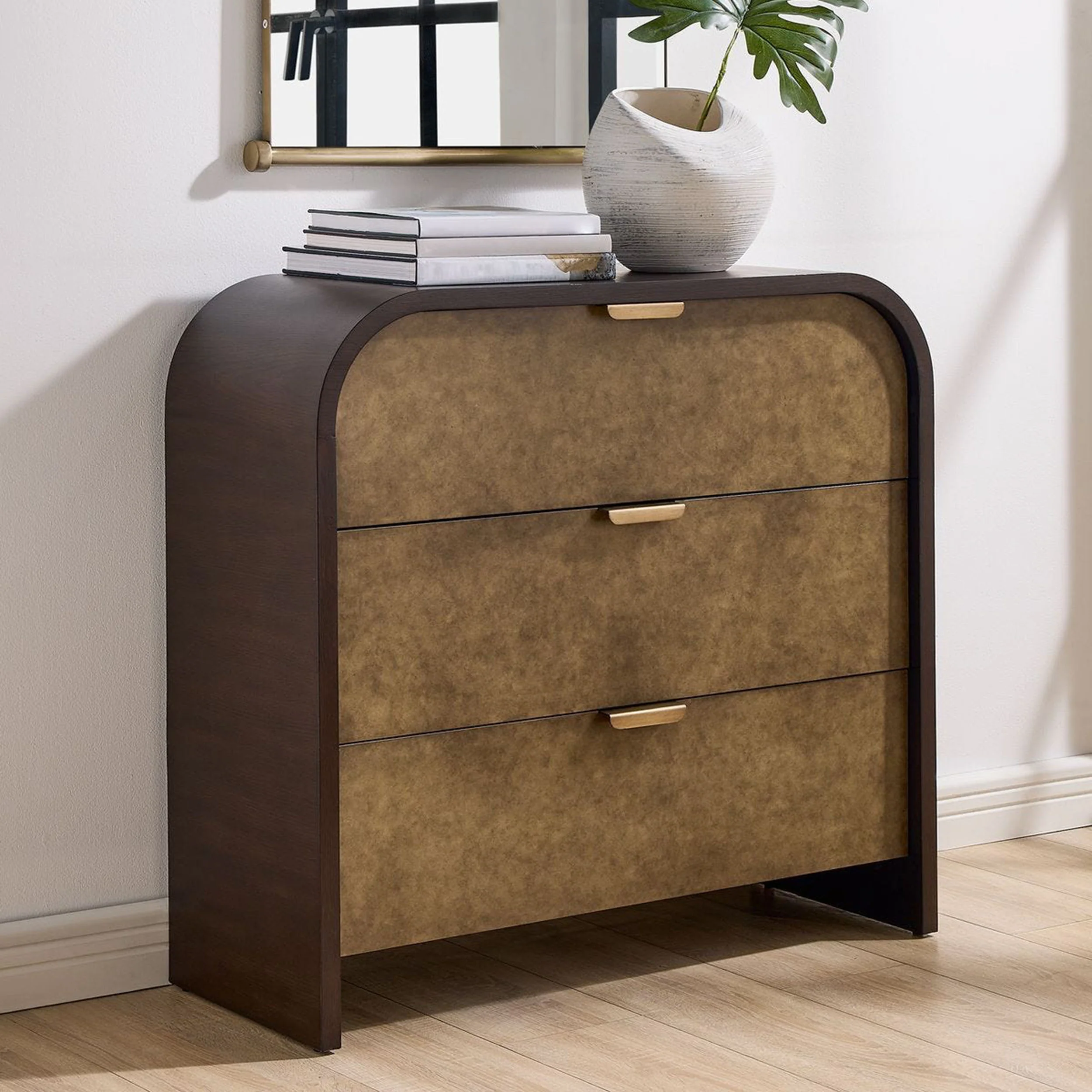 Byrams 3 Drawer Chest, Brown - Image 6