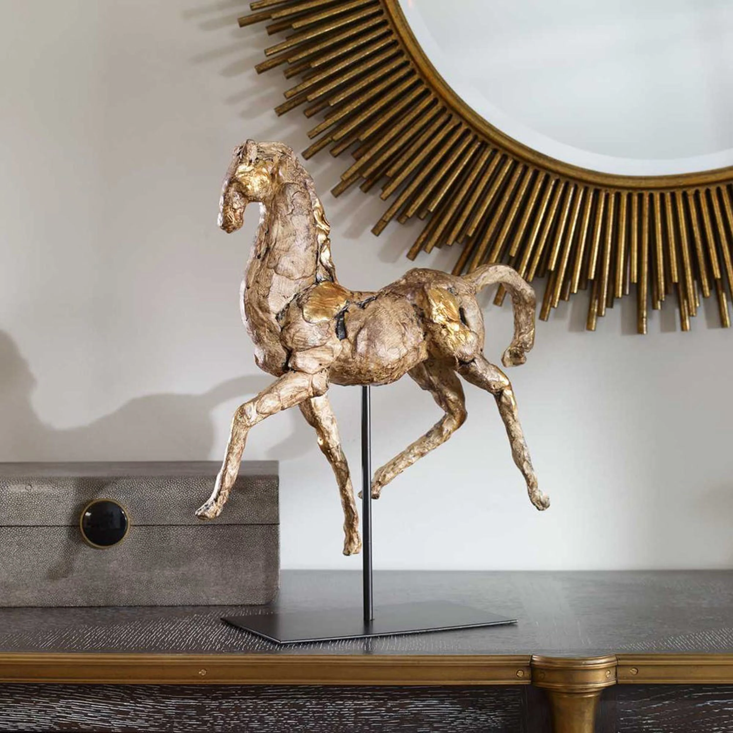 Caballo Dorado Sculpture, Brown - Image 5