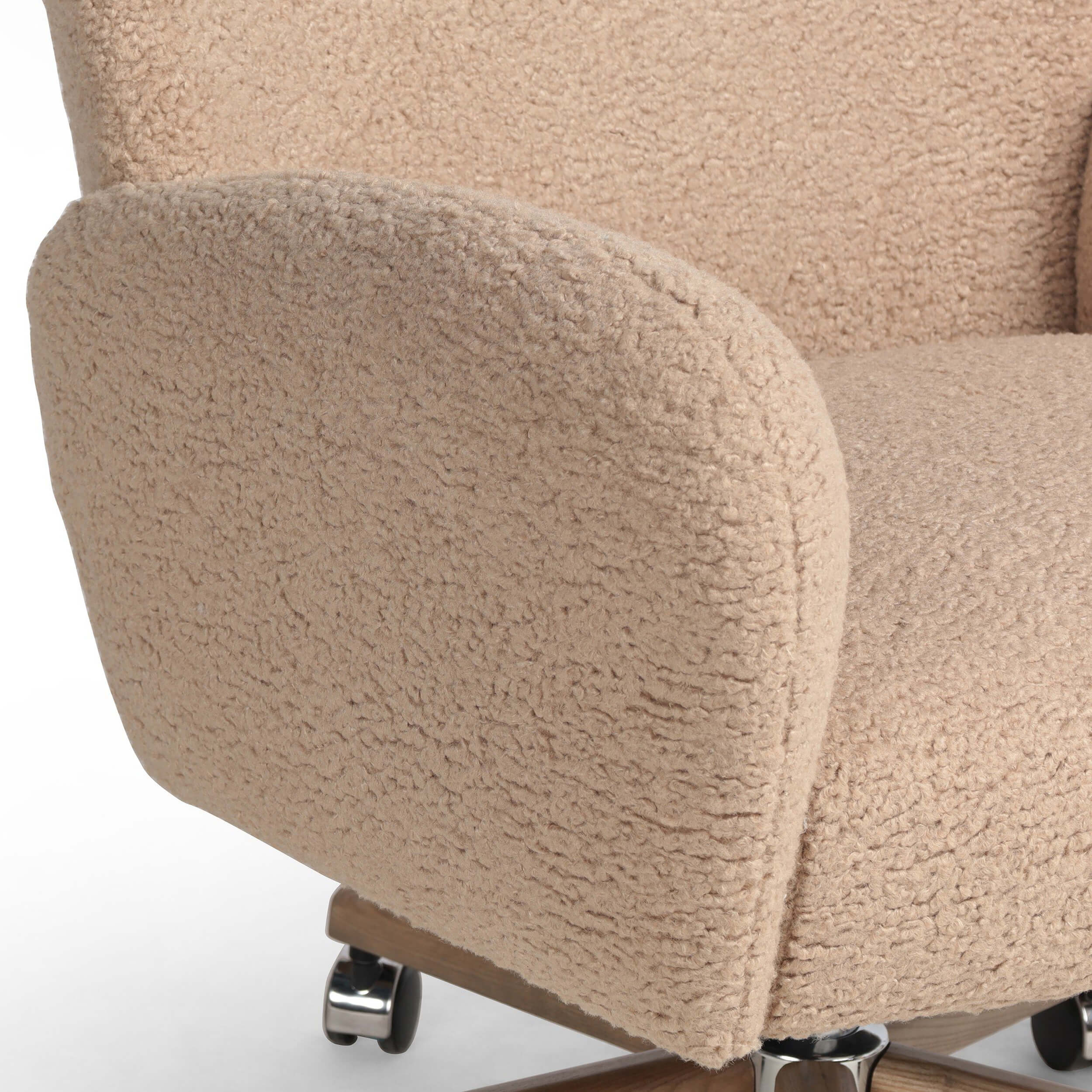 Cade Desk Chair, Sheepskin Camel by Four Hands - Image 4