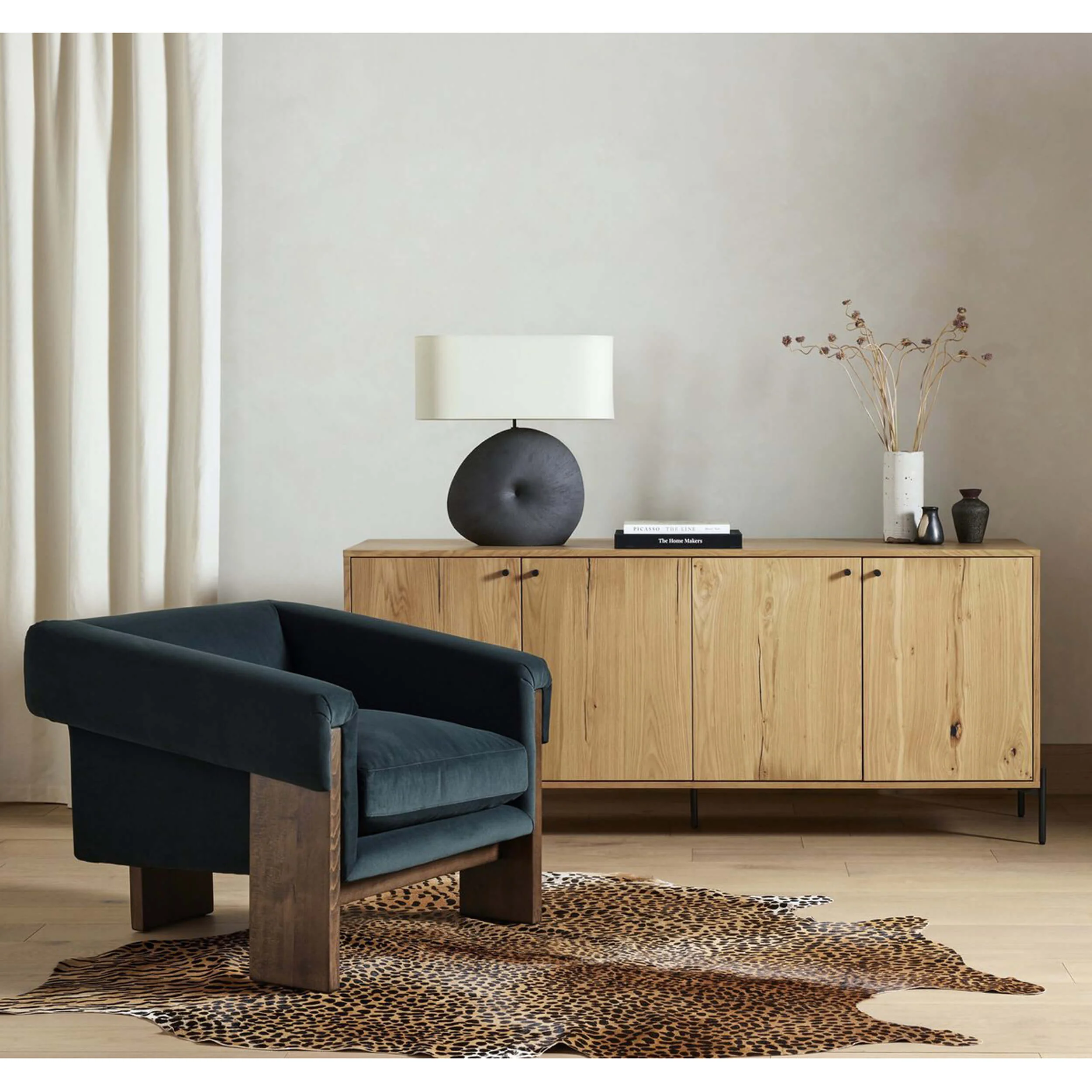 Cairo Chair, Modern Velvet Smoke by Four Hands - Image 7